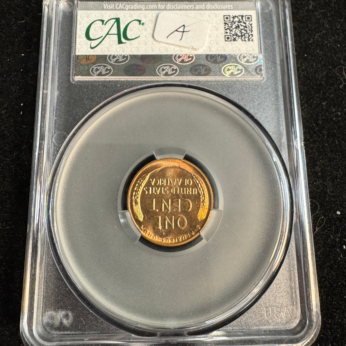1955-S Lincoln Wheat 1c, CAC MS-64 RD