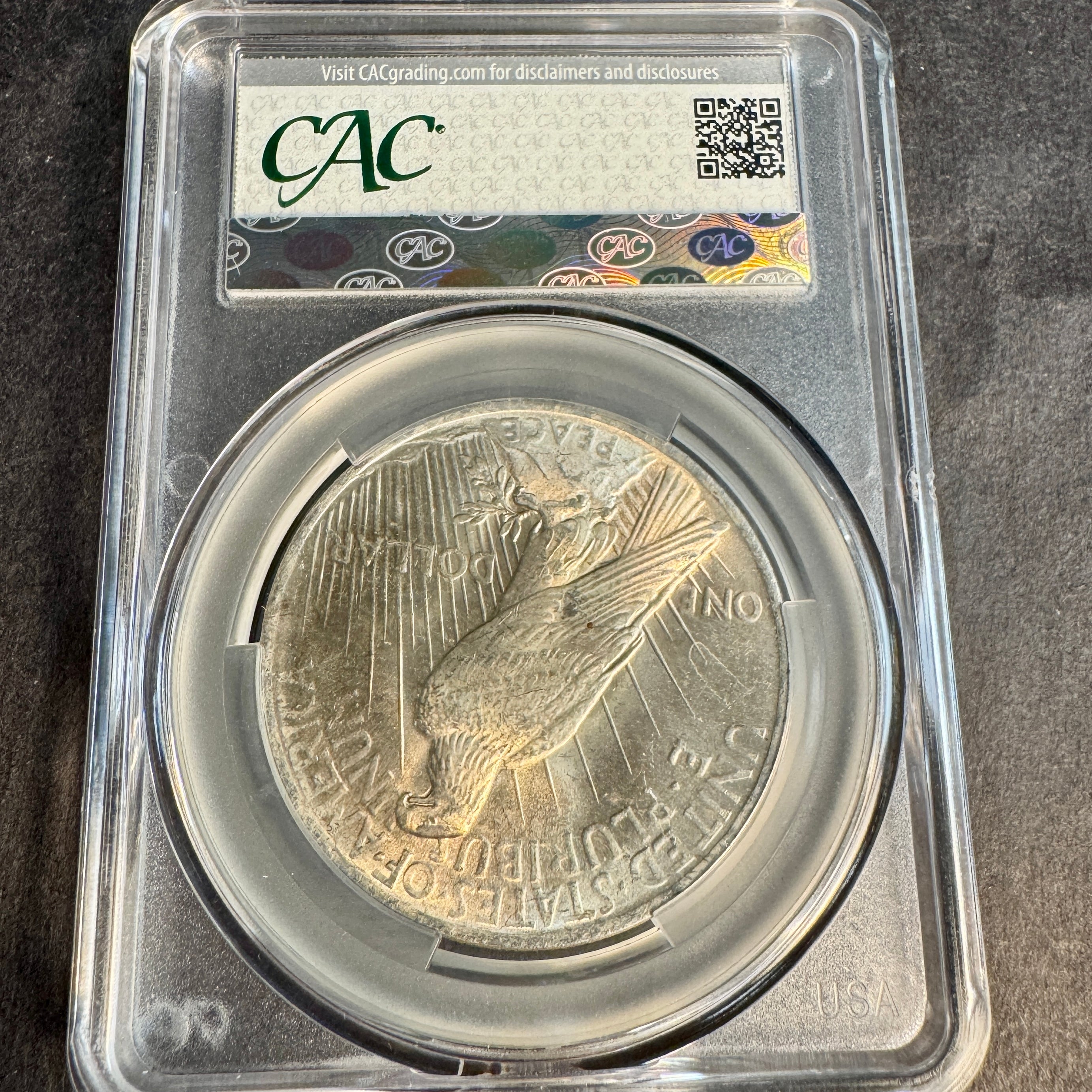 1923 (P) Peace Silver Dollar, CAC MS-63