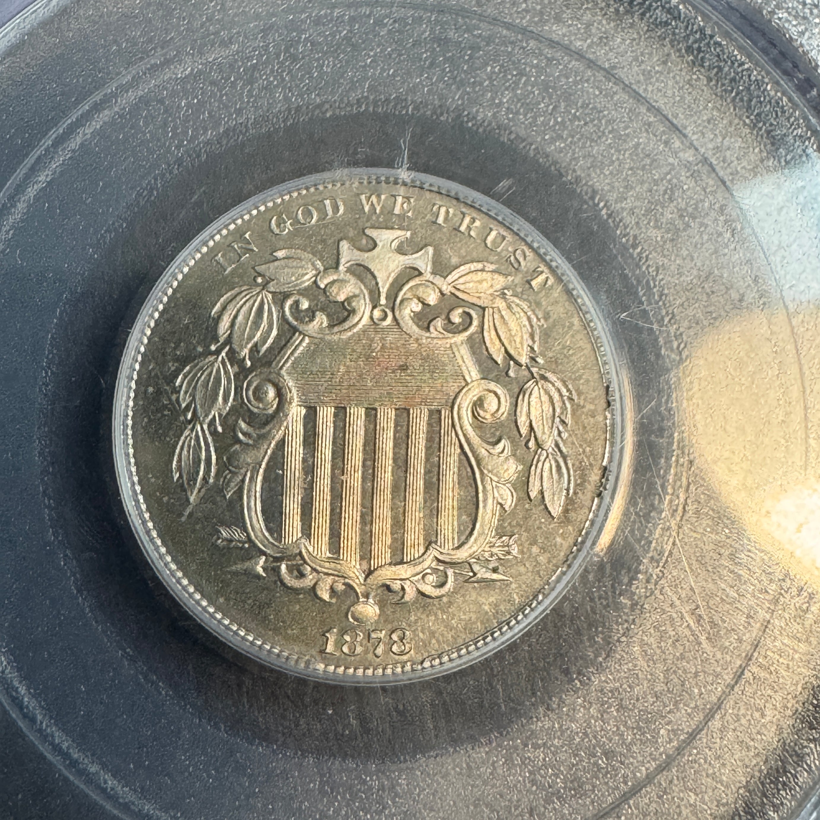 1878 Shield Nickel US 5c Proof, OGH PCGS PR-64, Mintage 2,350