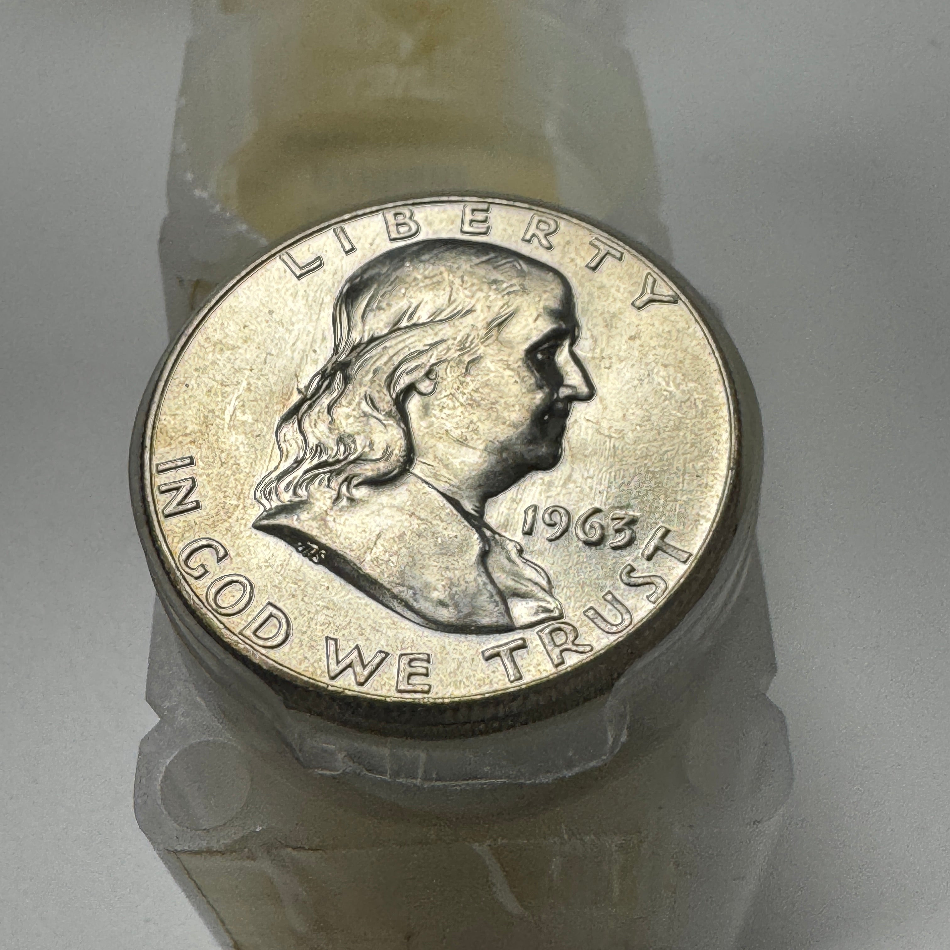 1963 UNC/BU Franklin Half Dollar Roll, Ex-Blanchard ($10 FV)