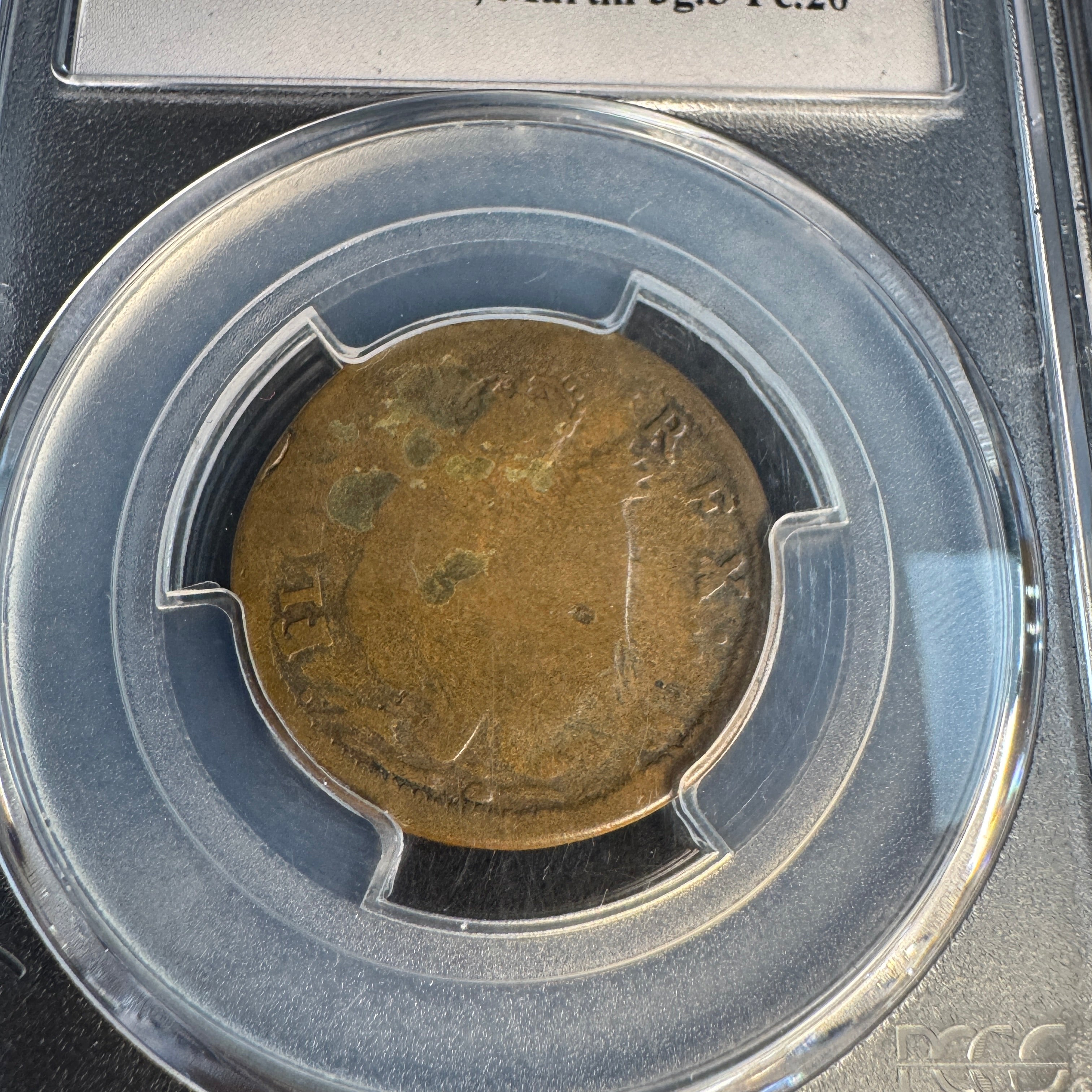 1670s New Jersey Saint Patrick Farthing, Martin 3g.5-Fc.20, PCGS G-06 ☘️