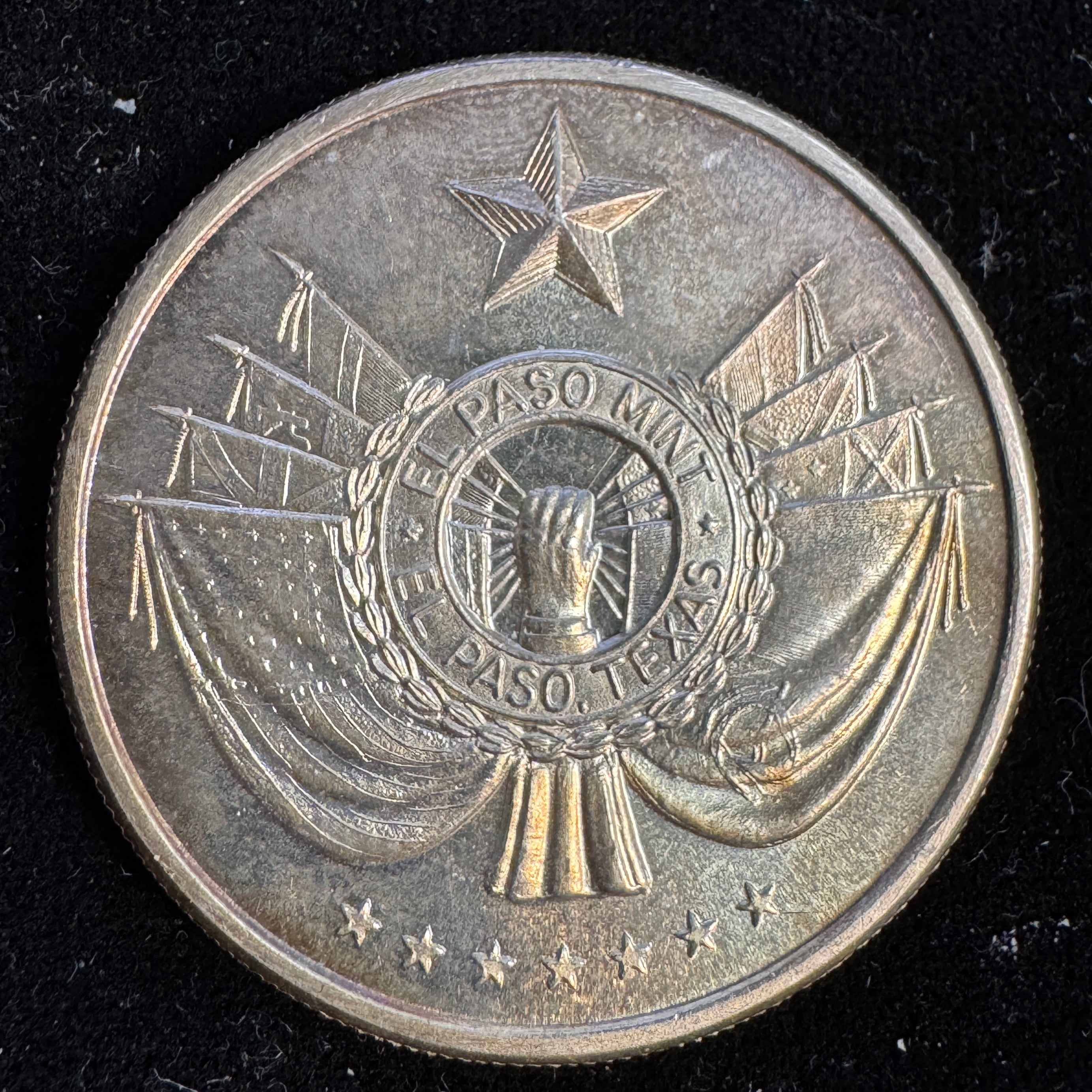 1974 El Paso Mint Texas 1oz 999 vintage silver round