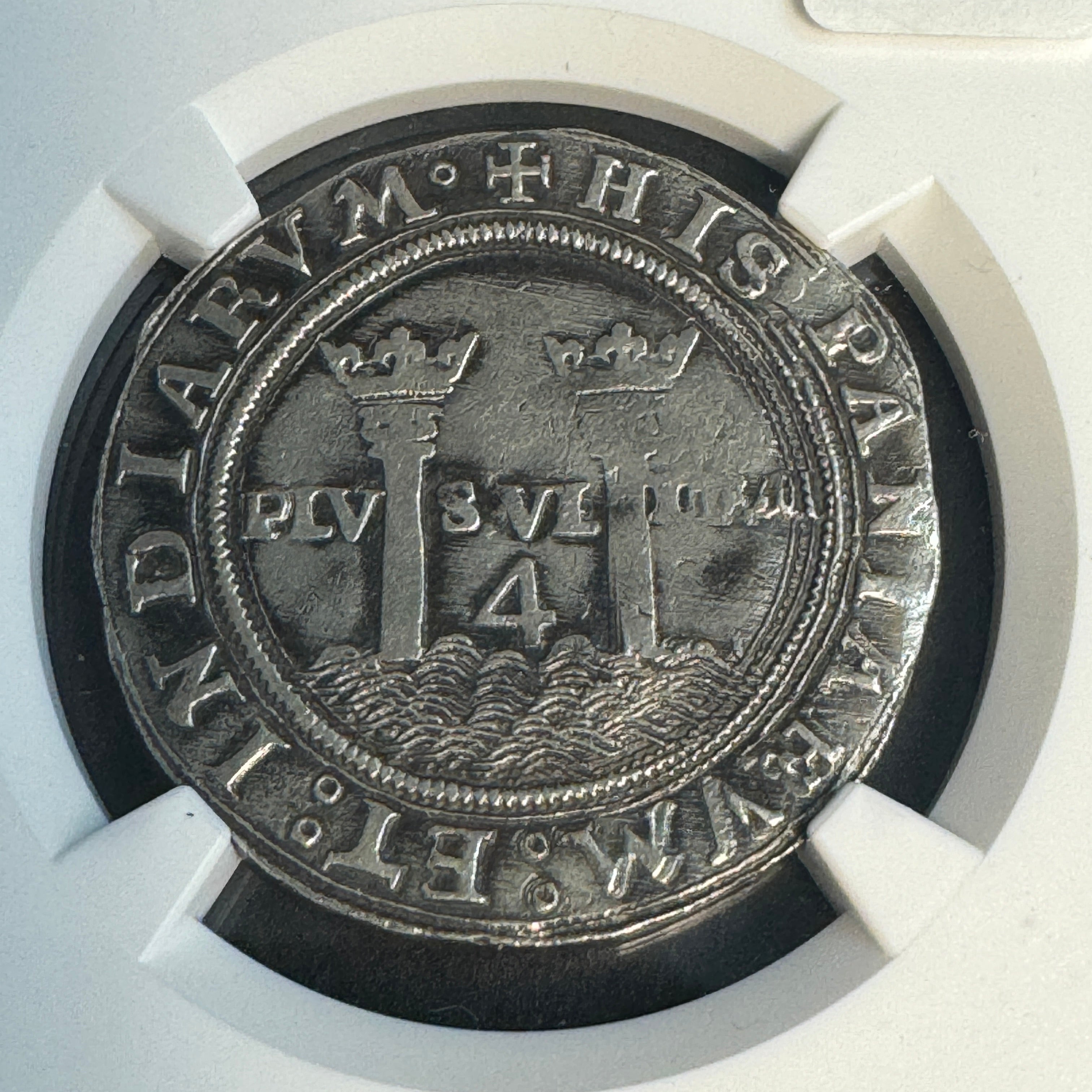 Golden Fleece Certified Shipwreck Coin: (1542-48) M-G Mexico 4 Reales, Charles & Joanna, NGC XF Details 🏴‍☠️