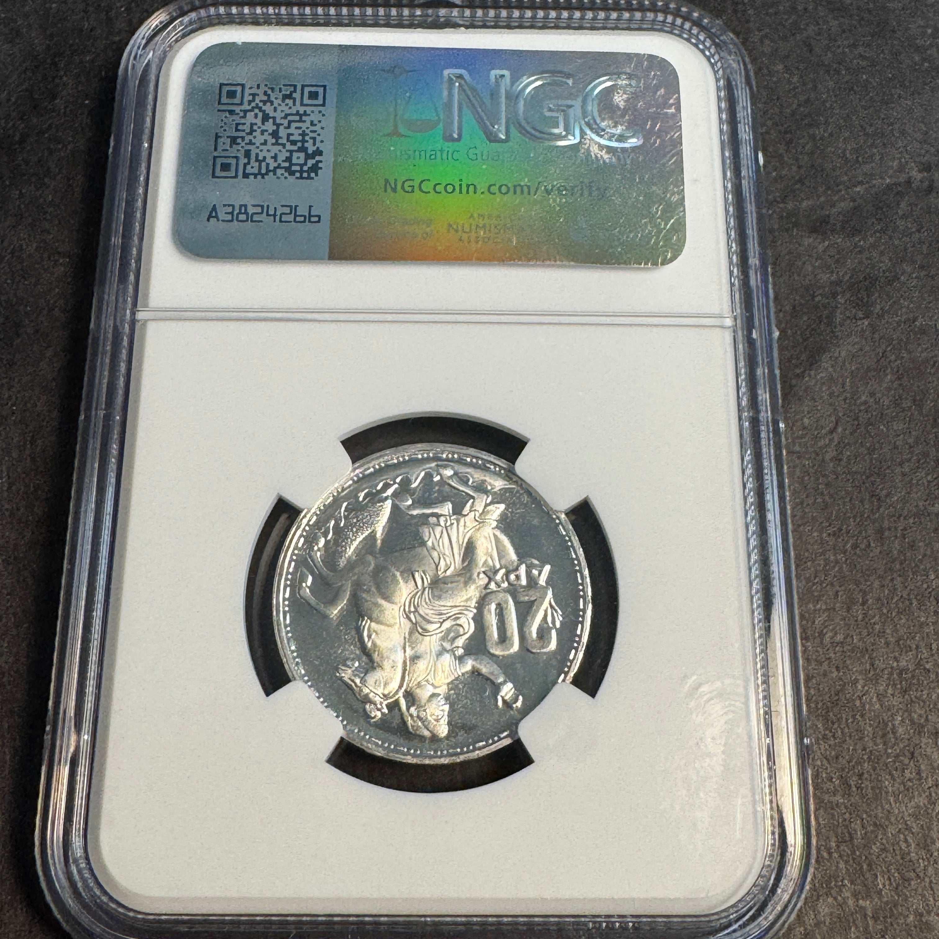 1965 Greece 20 Drachmai Proof, NGC PF-68 Cameo, Pop 13/1 🇬🇷