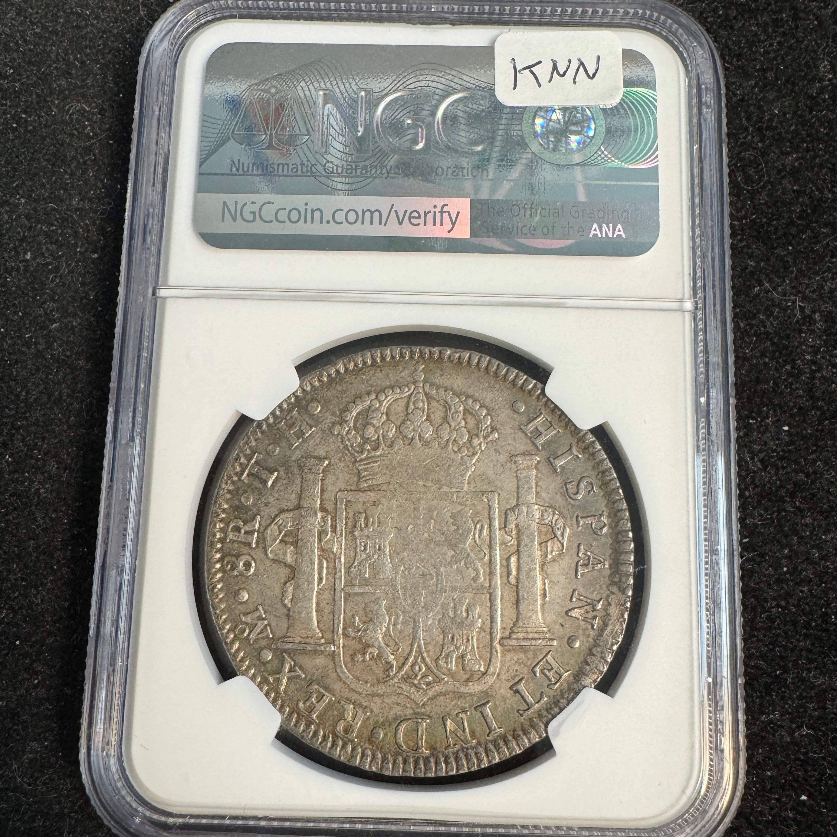 1808 Mo-TH Mexico 8 Reales Charles IV, KM-109, NGC AU-53