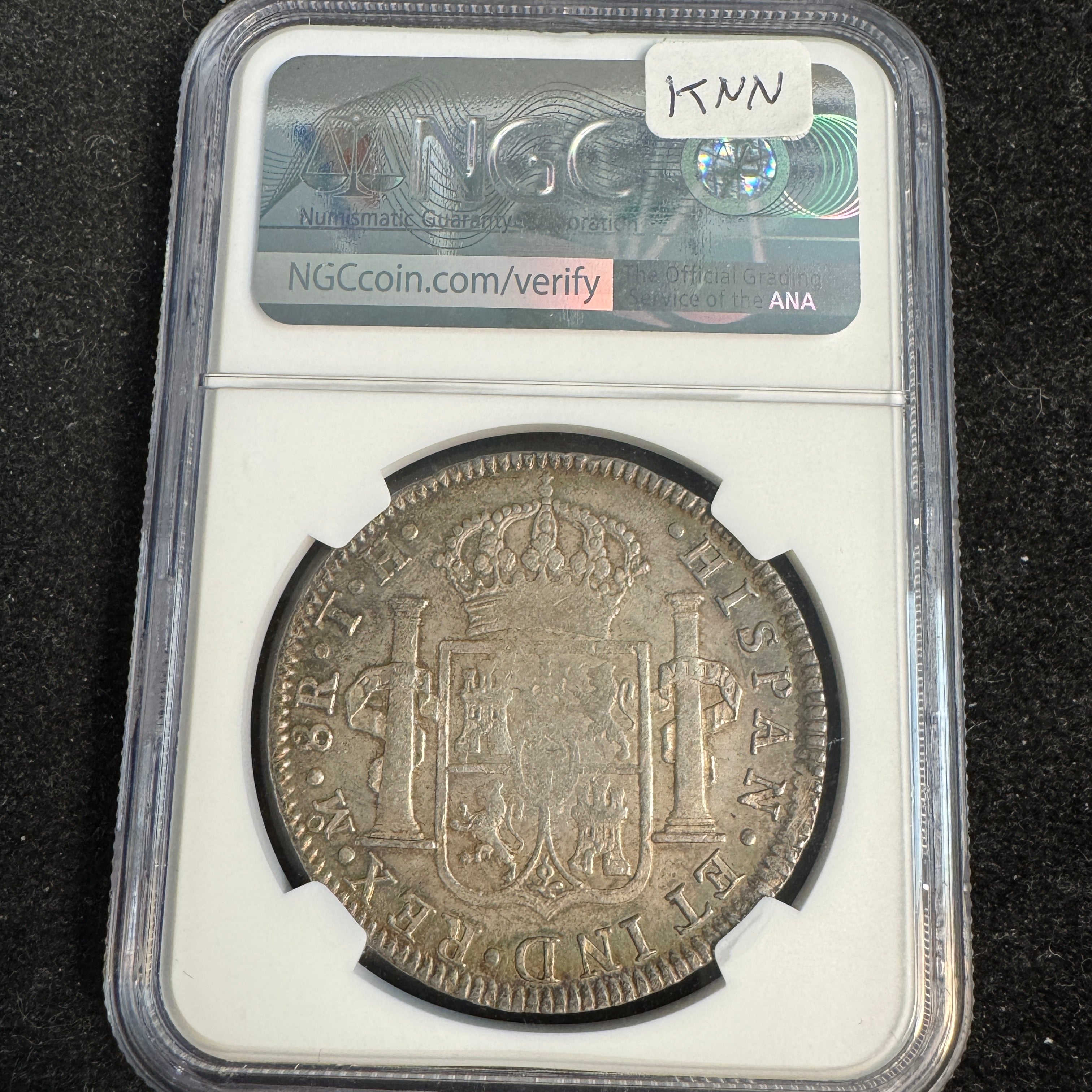 1808 Mo-TH Mexico 8 Reales Charles IV, KM-109, NGC AU-53
