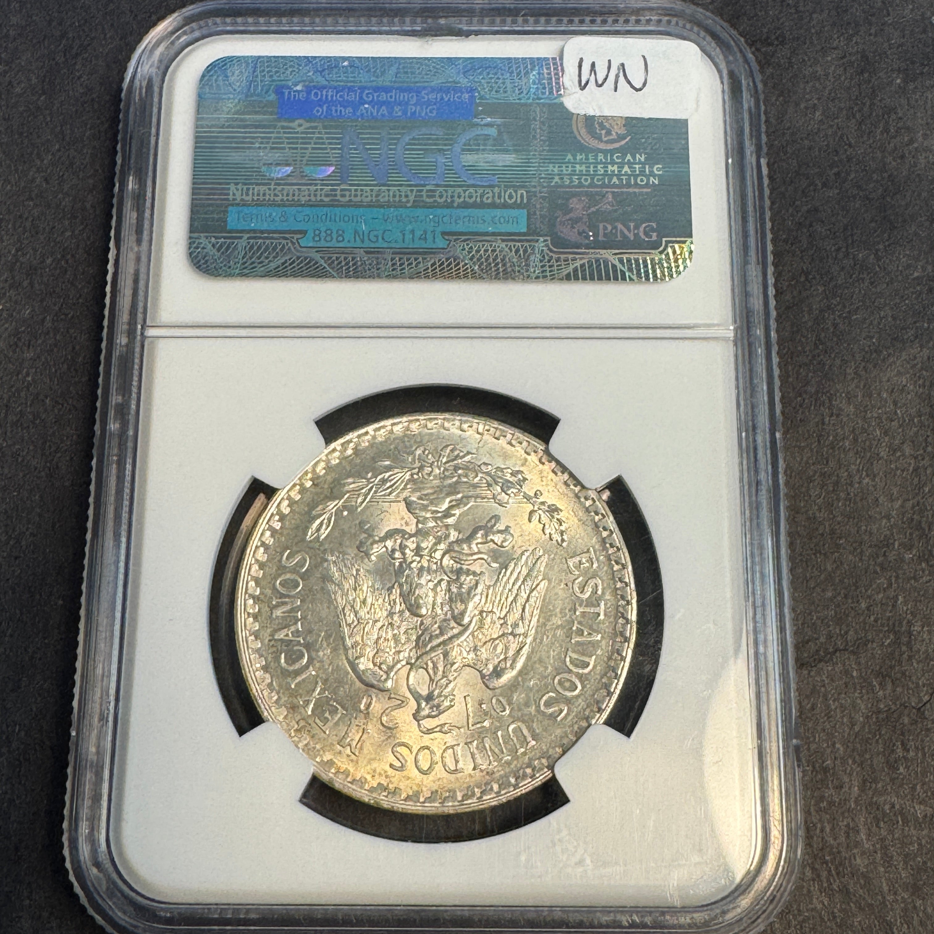 1925 Mexico Silver Peso, NGC MS-65 🇲🇽
