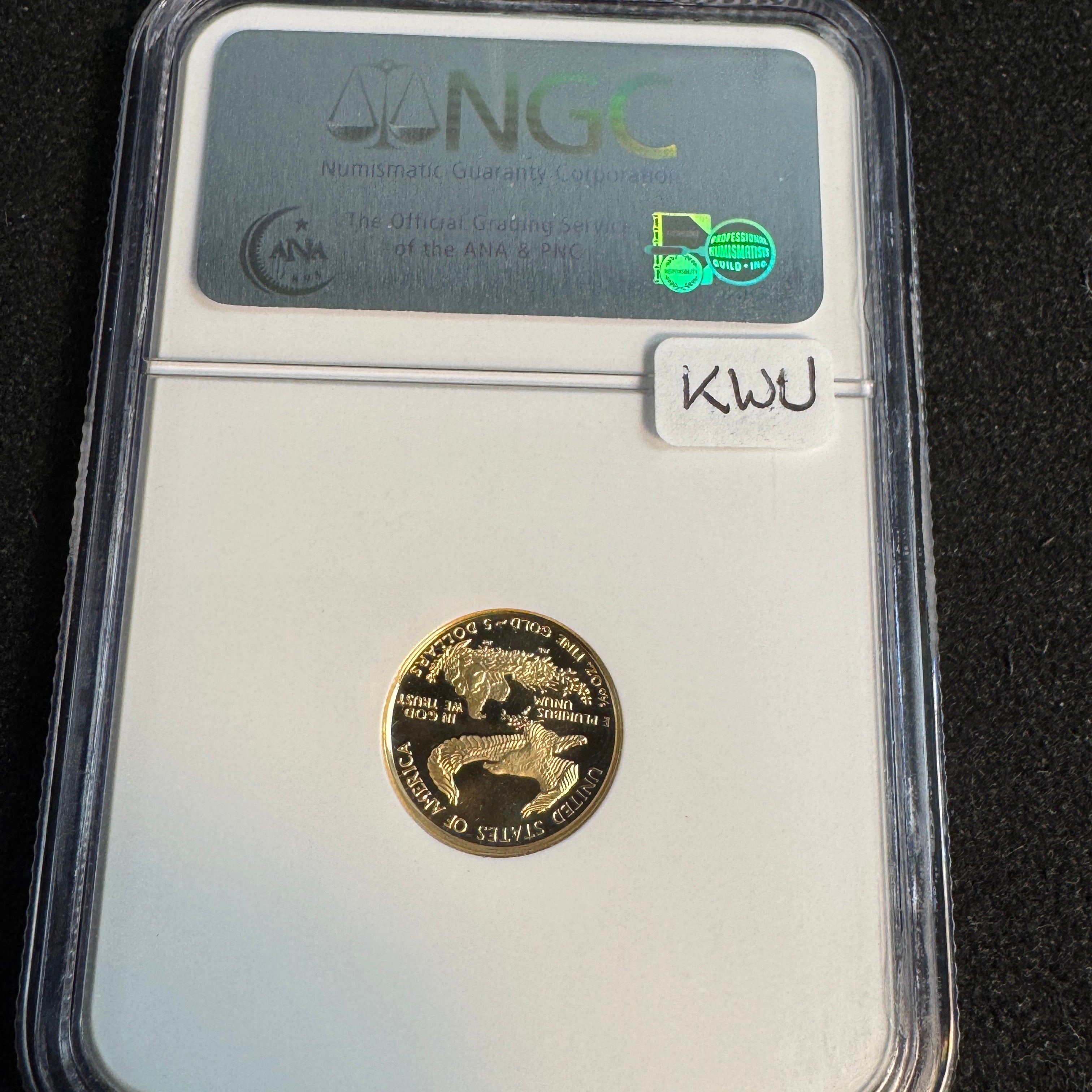 1999-W $5 Proof Gold 1/10th Eagle AGE, NGC PF-70 Ultra Cameo