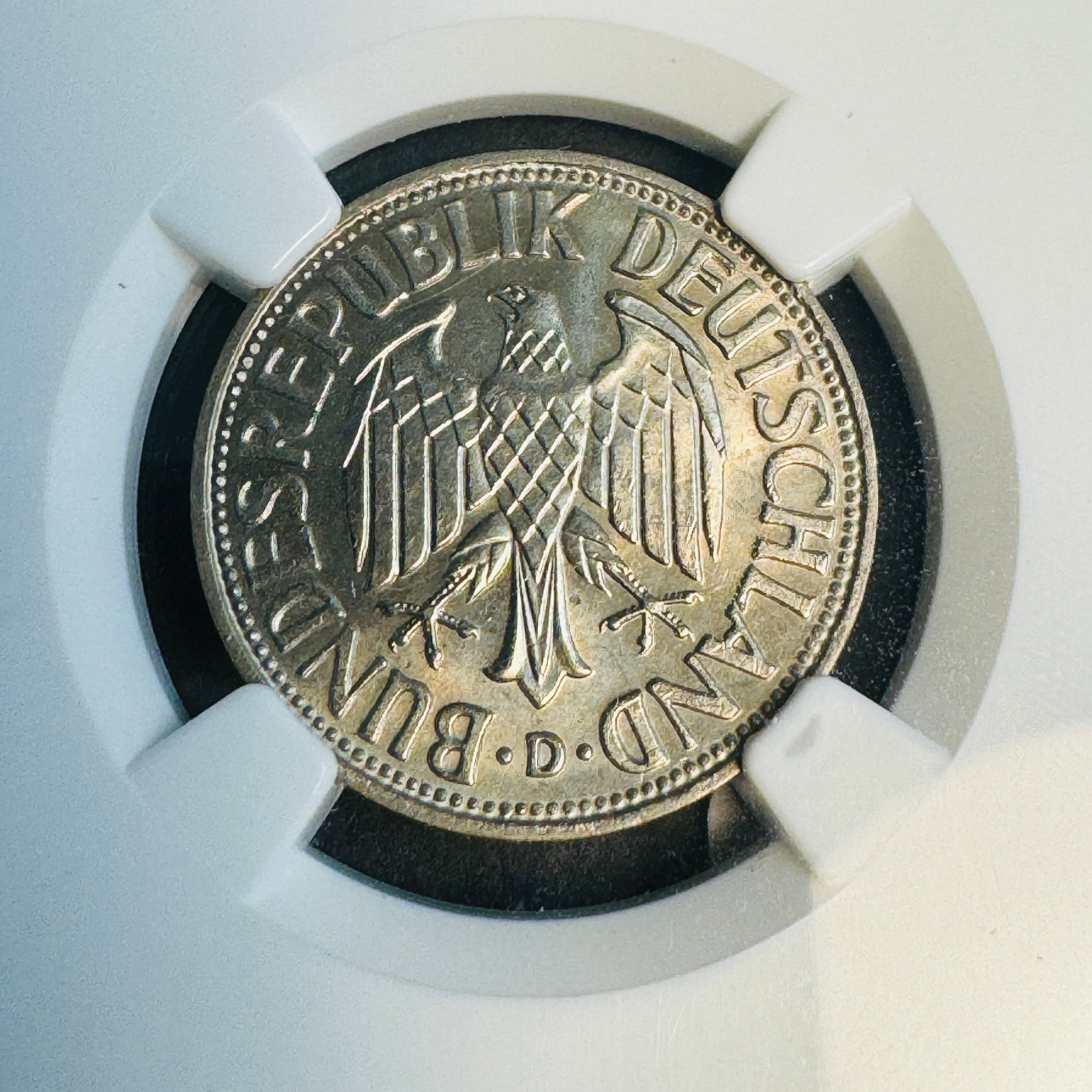 1954-D Germany 1 Mark, KM#110, NGC MS-65 🇩🇪 Top Pop 4/0🏆