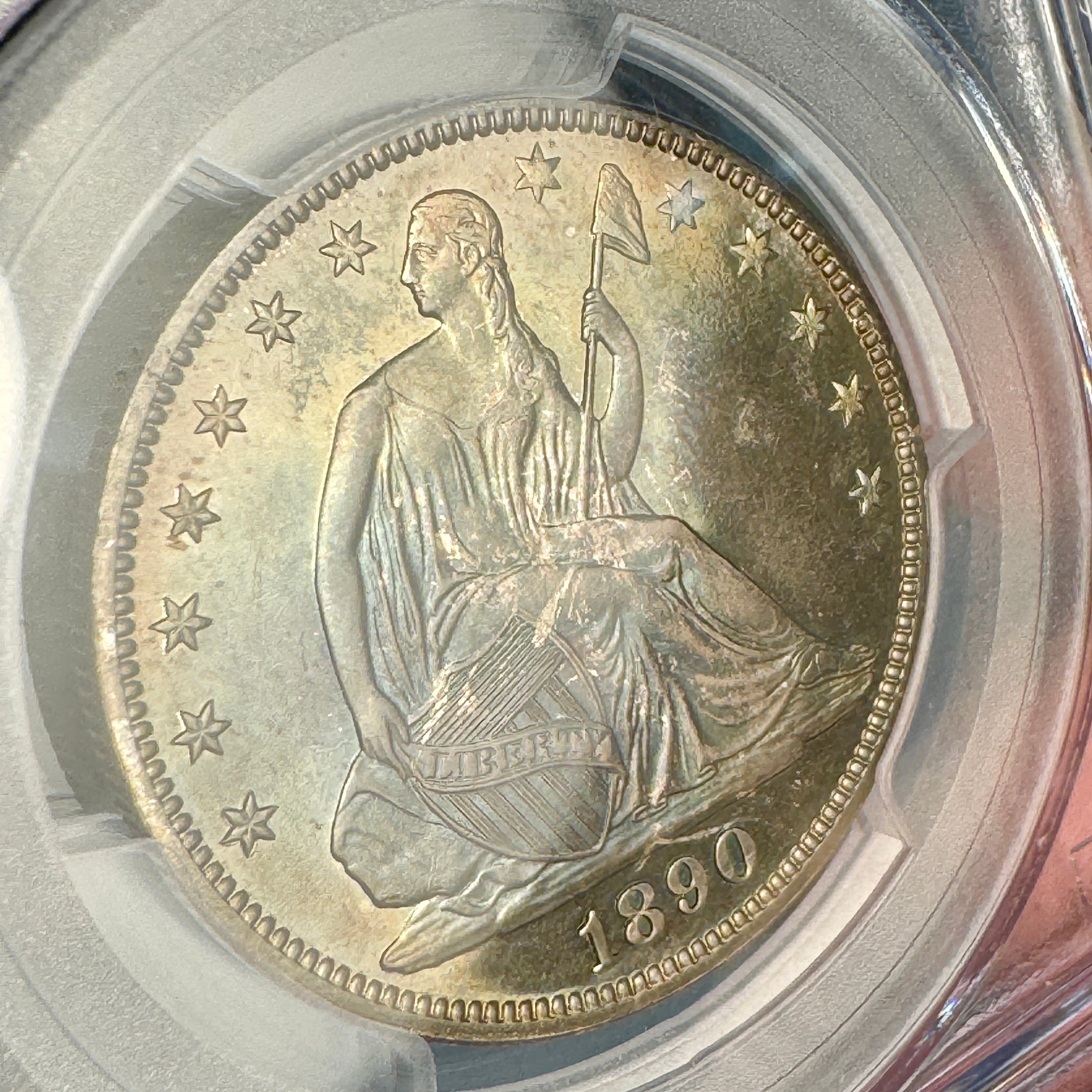1890 Seated Liberty Half 50c Proof, PCGS PR-66 w/ Green CAC