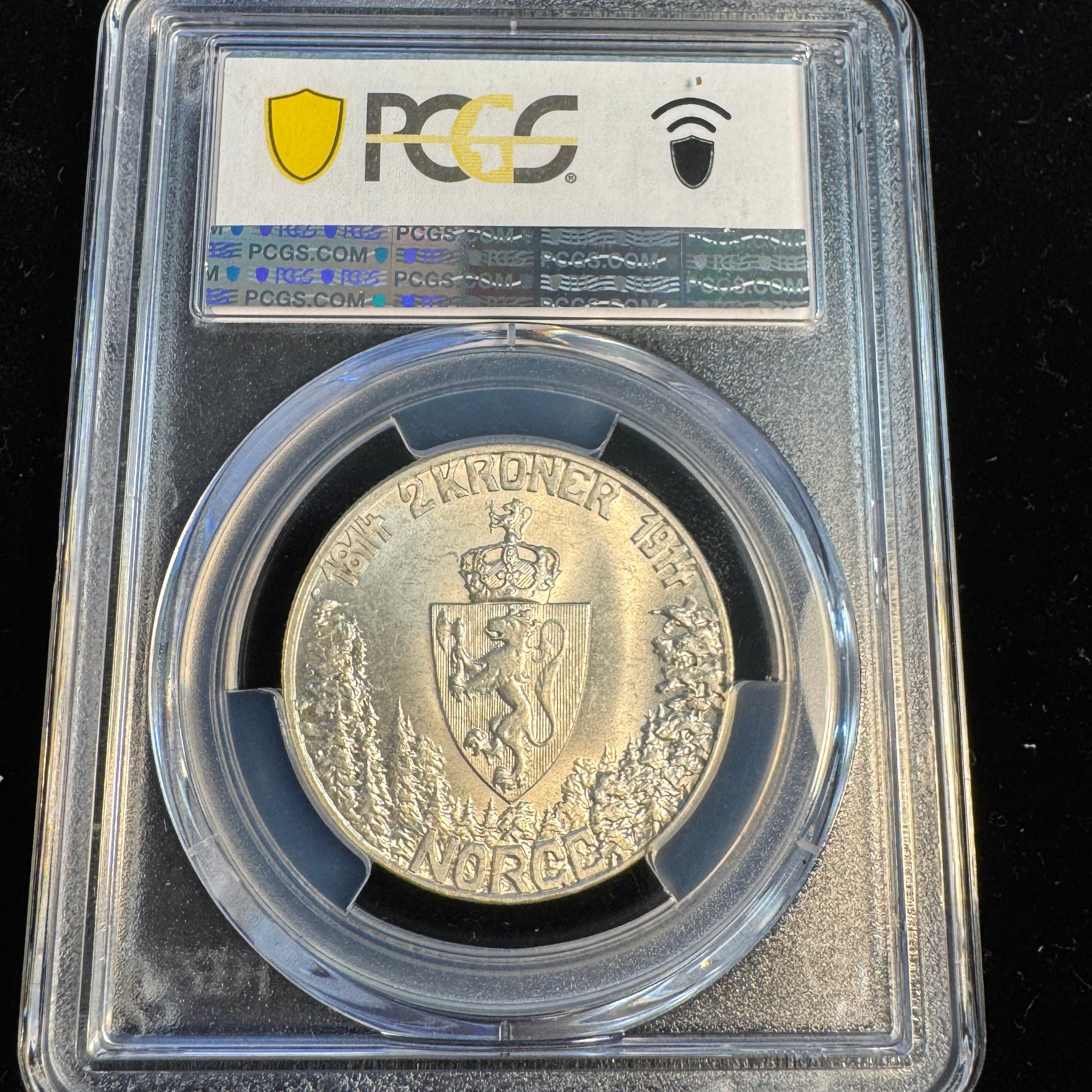 1914 Norway Constitution Centennial 2 Kroner, PCGS MS-63