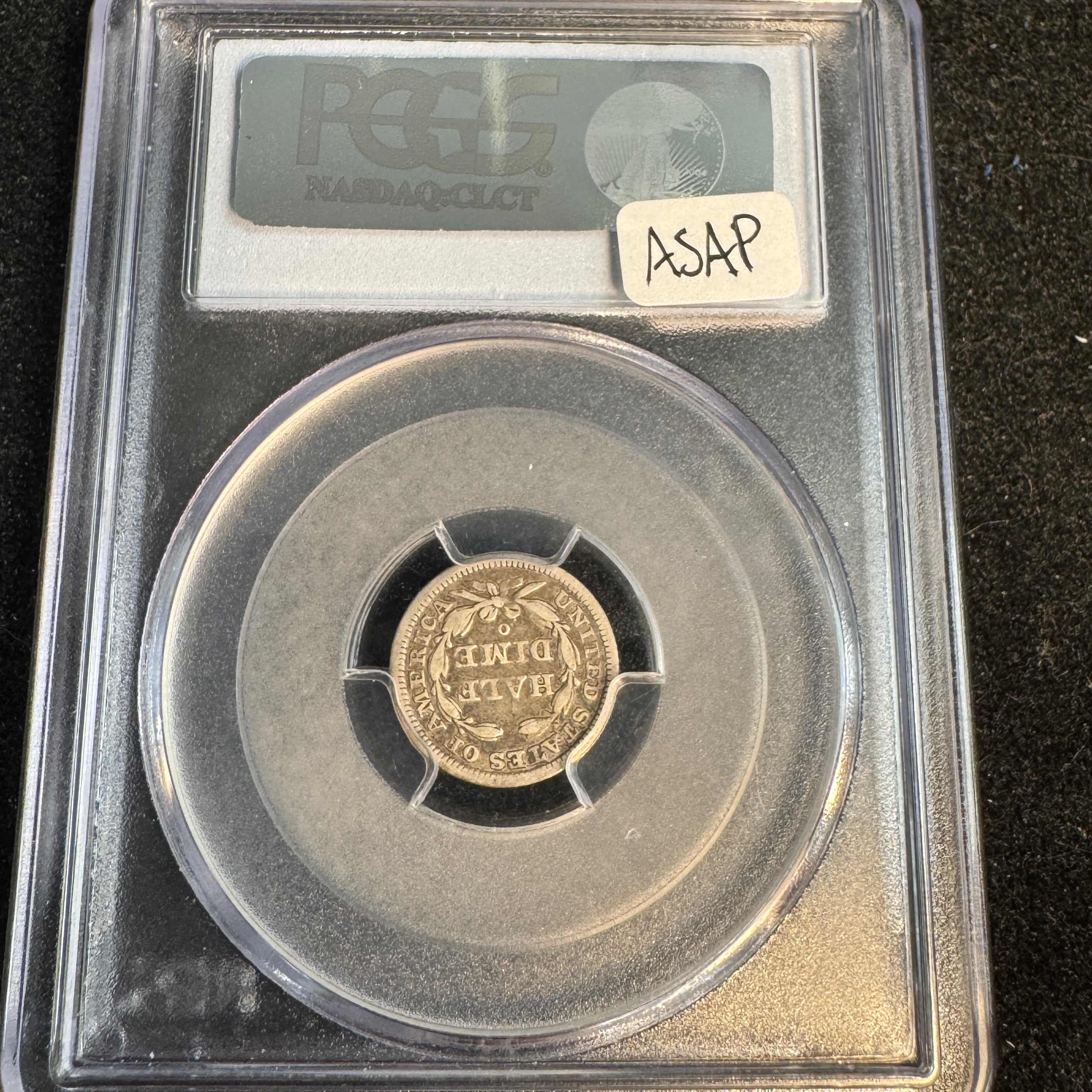 1842-O Seated Liberty Half Dime, PCGS VF-20 Green CAC