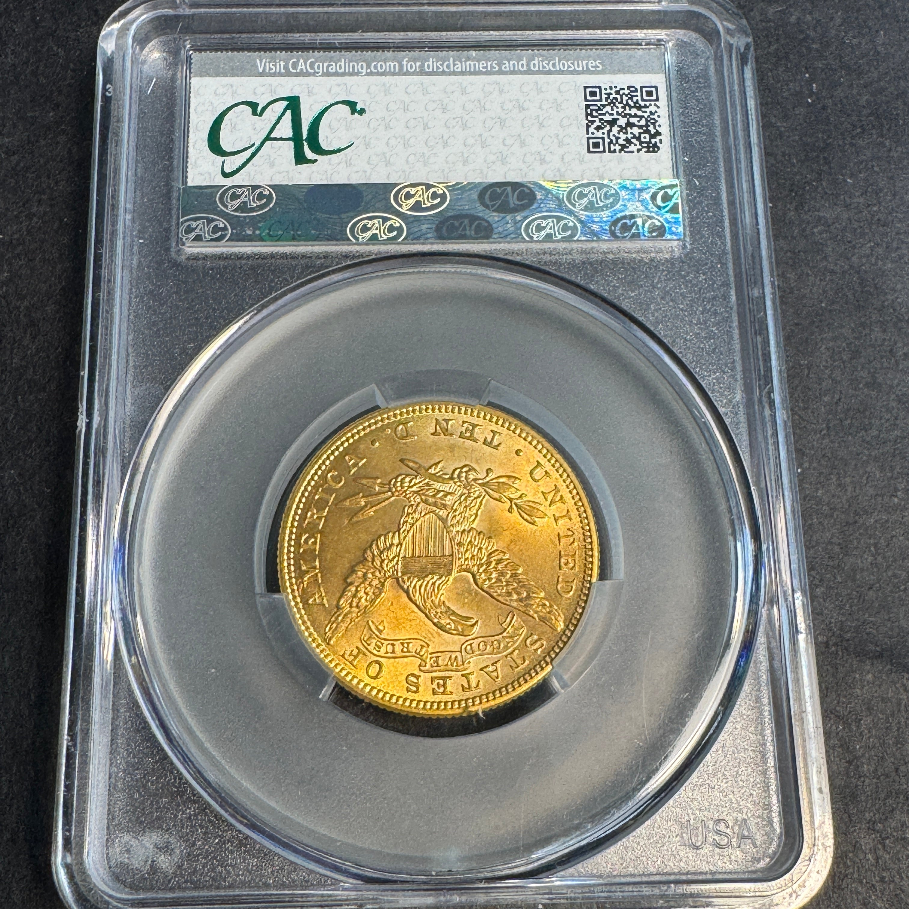 1898 Liberty $10 Gold, CACG MS-63+
