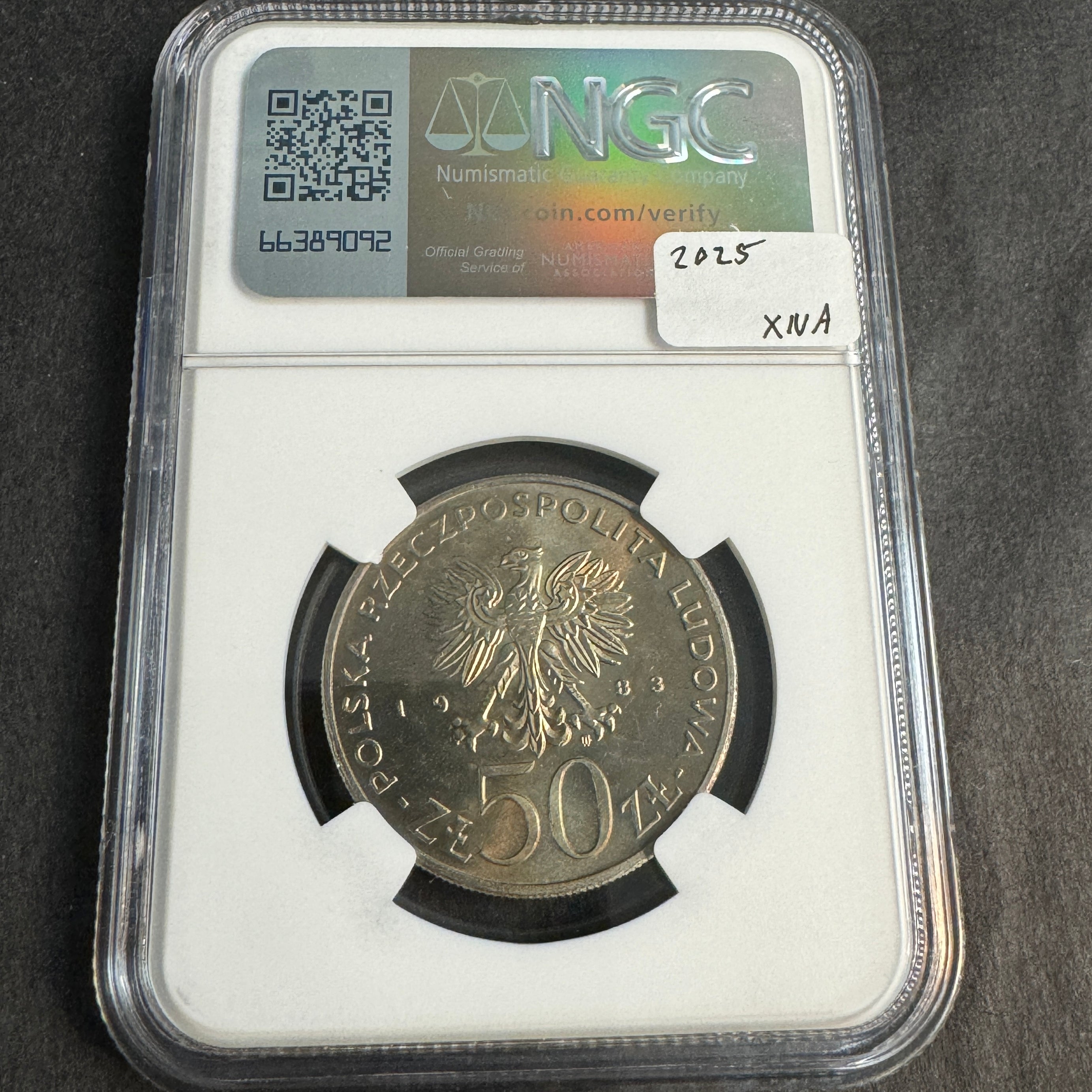 1983 MW Poland 50 Zlotych, Great Theater Anniversary, NGC MS-64 🇵🇱