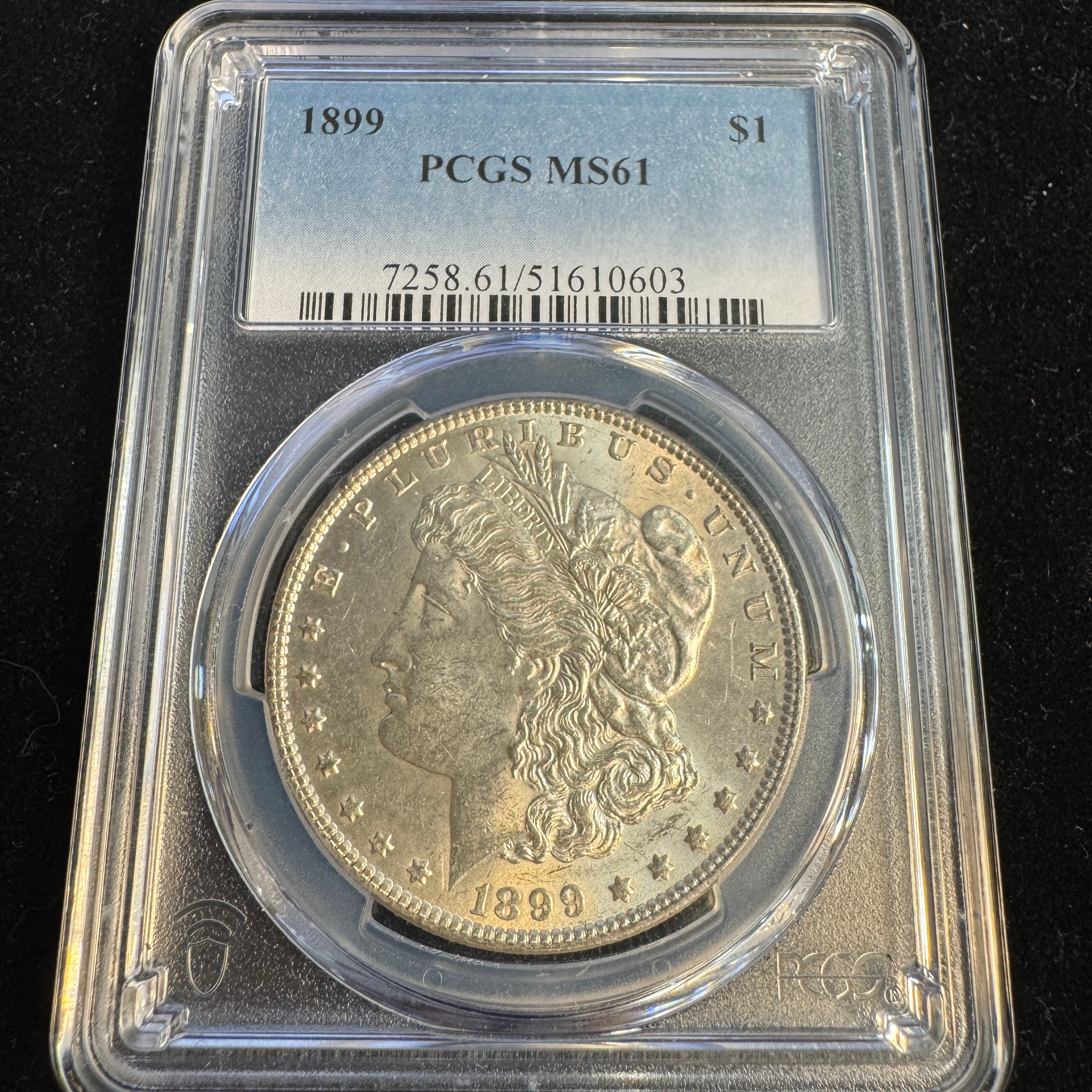 1899 (P) Morgan Silver Dollar, Semi-Key, PCGS MS-61