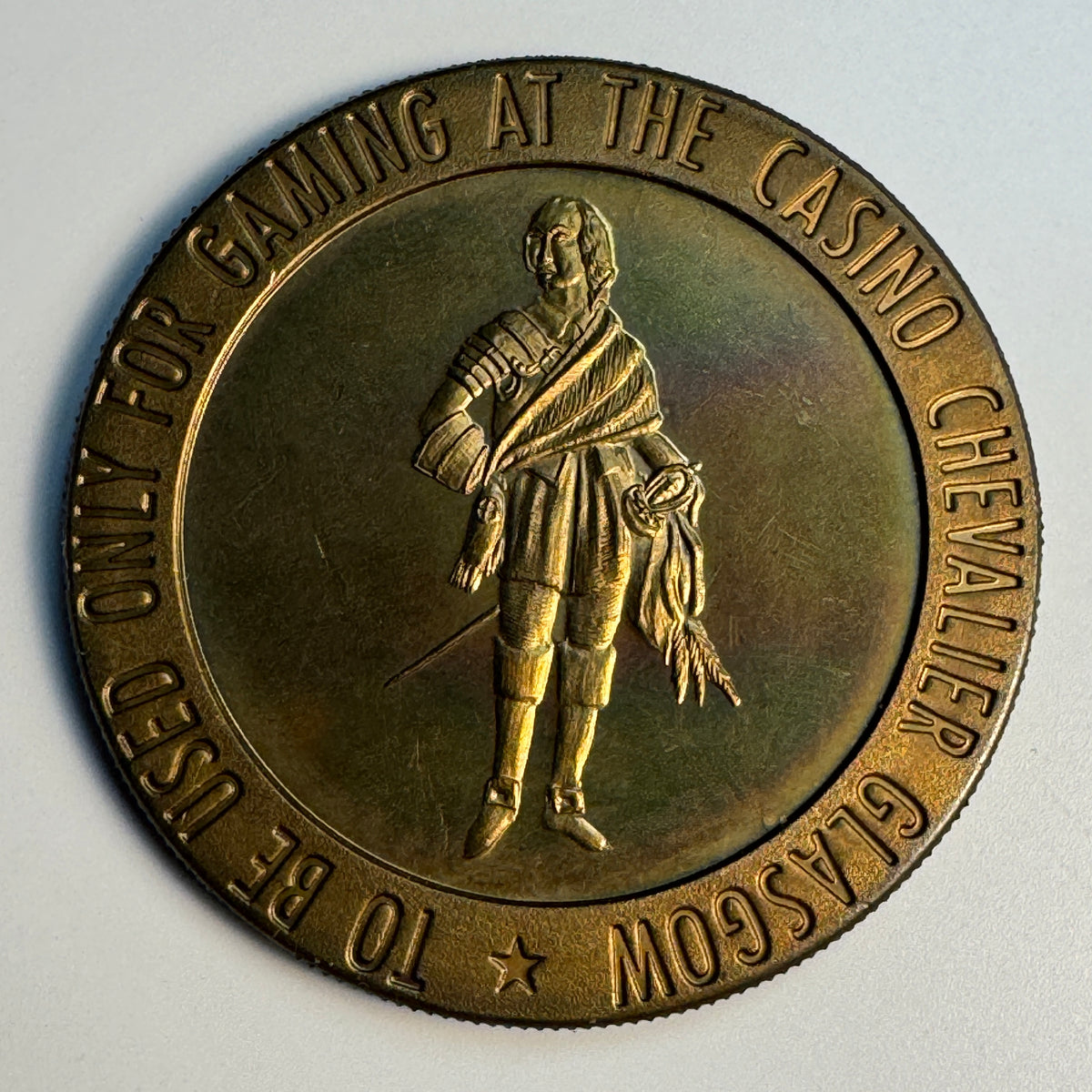 1967 “The Casino Chevalier, Glasgow” (Scotland) Franklin Mint SPECIMEN Strike gaming piece