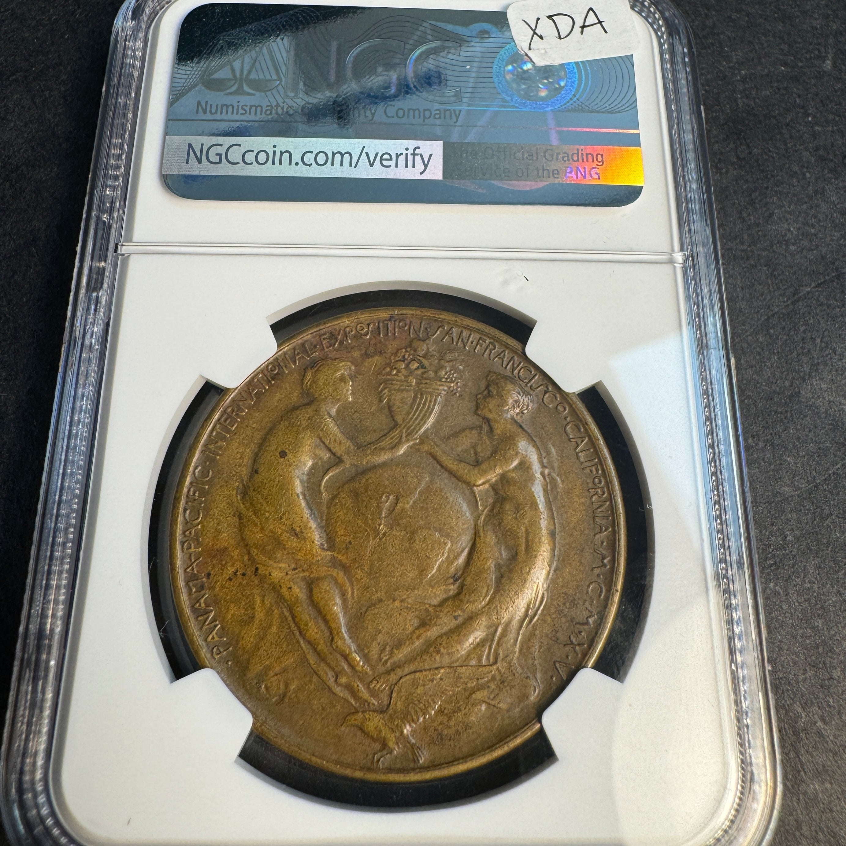 1915 Panama-Pacific Exposition Official Medal, San Francisco, CA HK-400, NGC AU-50