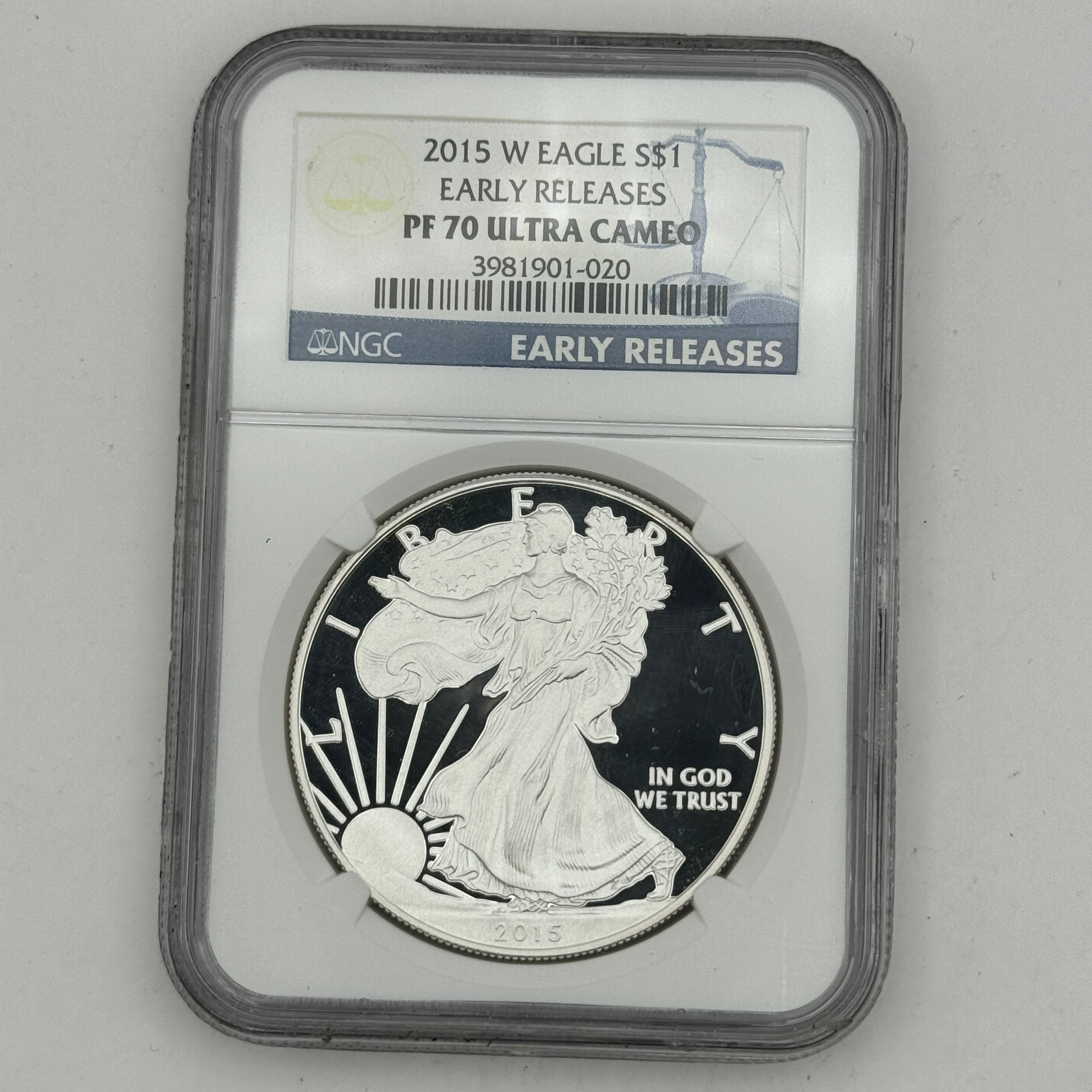 2015 W Proof American Silver Eagle $1, Early Release, NGC PF-70 Ultra Cameo