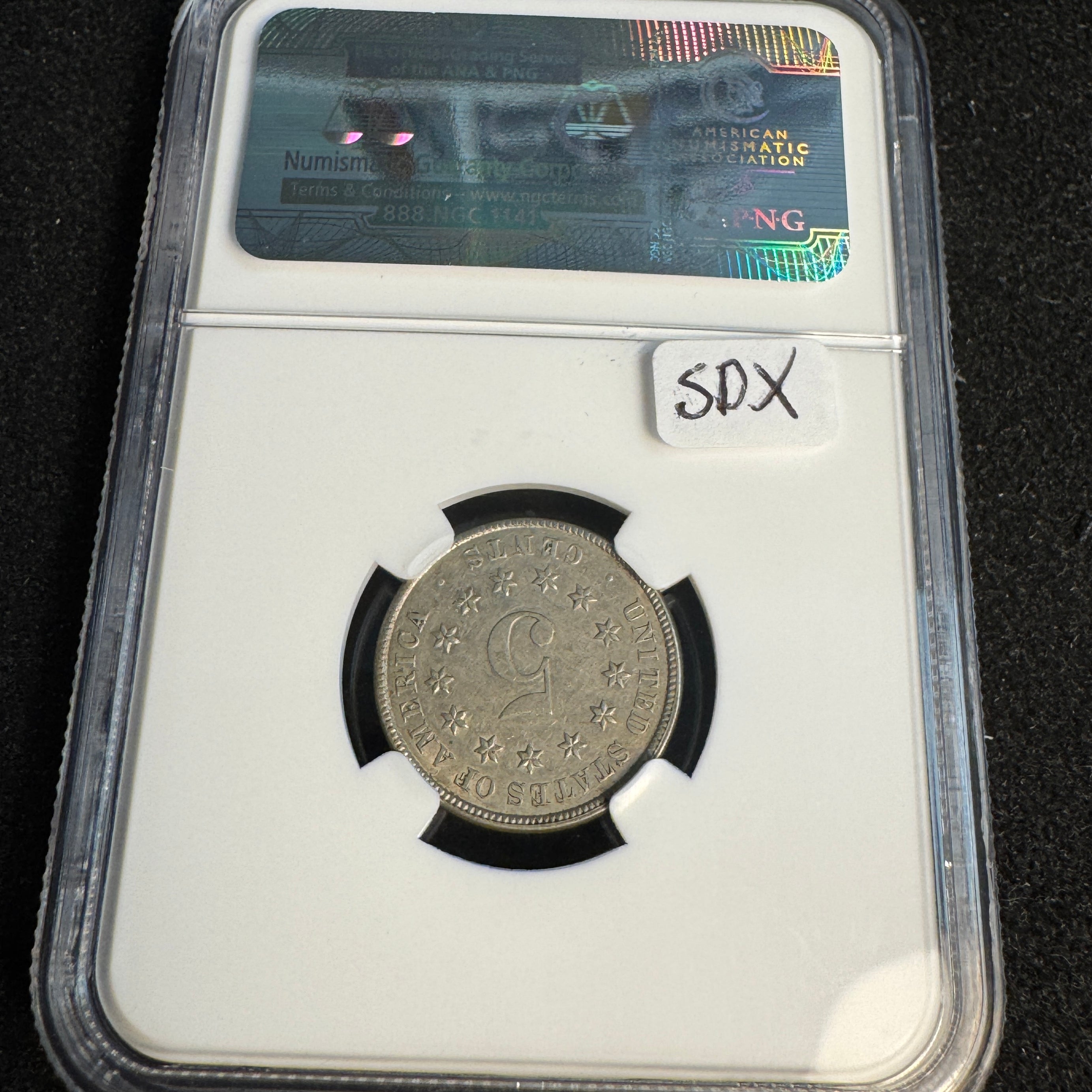 1883 Shield Nickel 5c, Stack’s Collection, NGC AU-55