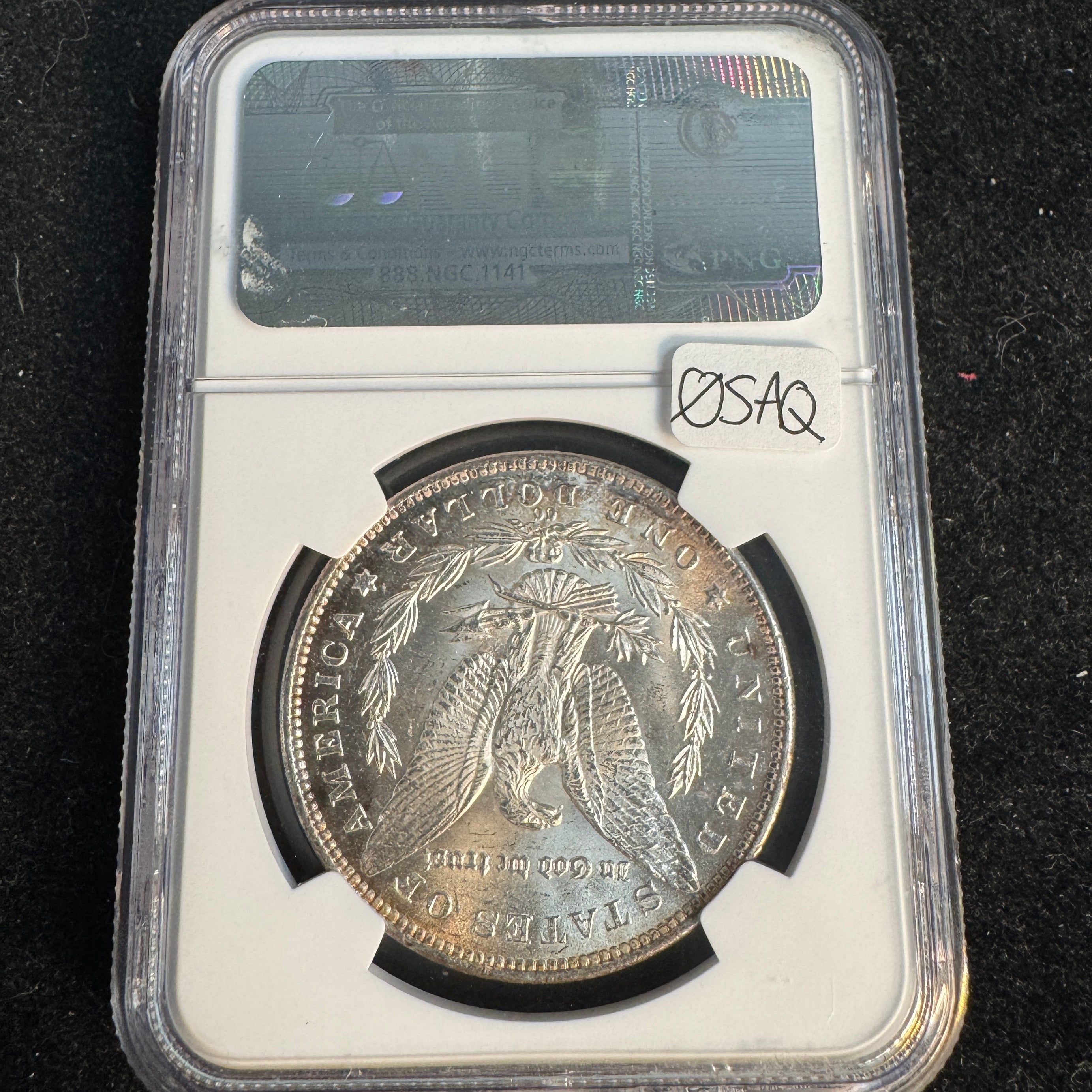 1891-CC Morgan Silver Dollar, NGC MS-63