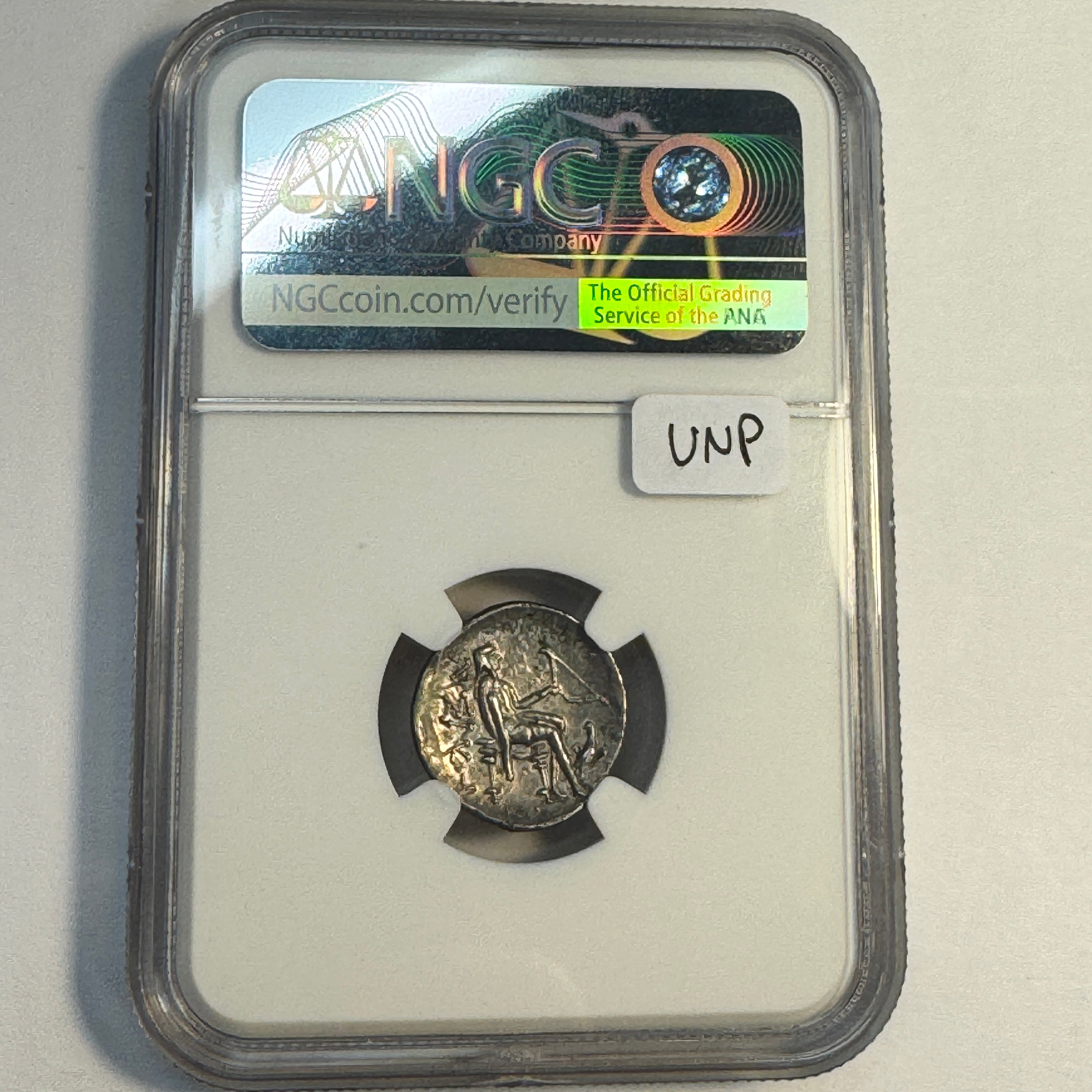 Parthian Empire Artabanus I (c211- 185 BC) AR Drachm, NGC AU: 5/5, 4/5
