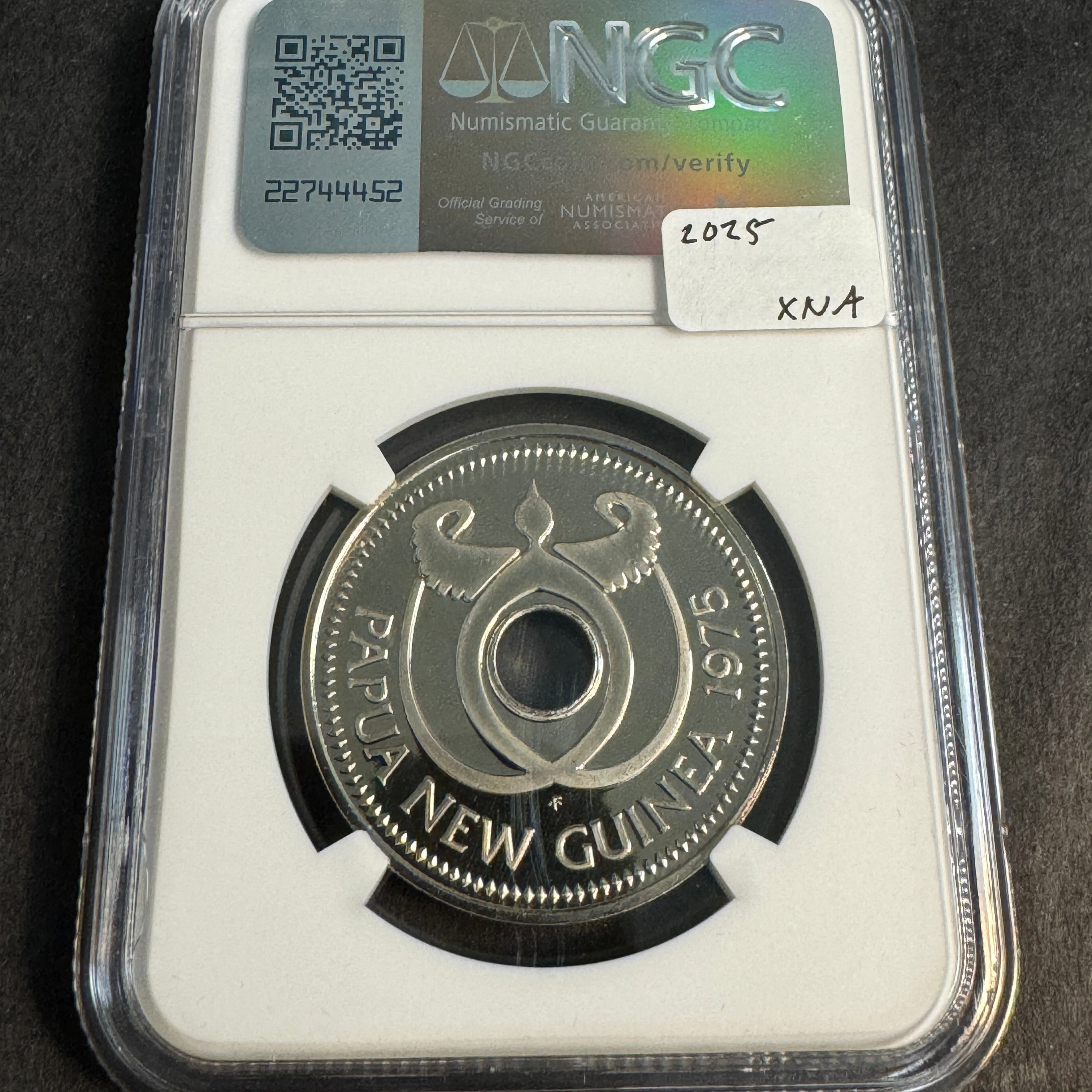 1975 FM Papua New Guinea Proof 1 Kina, Crocodiles 🐊, NGC PF-68 Ultra Cameo