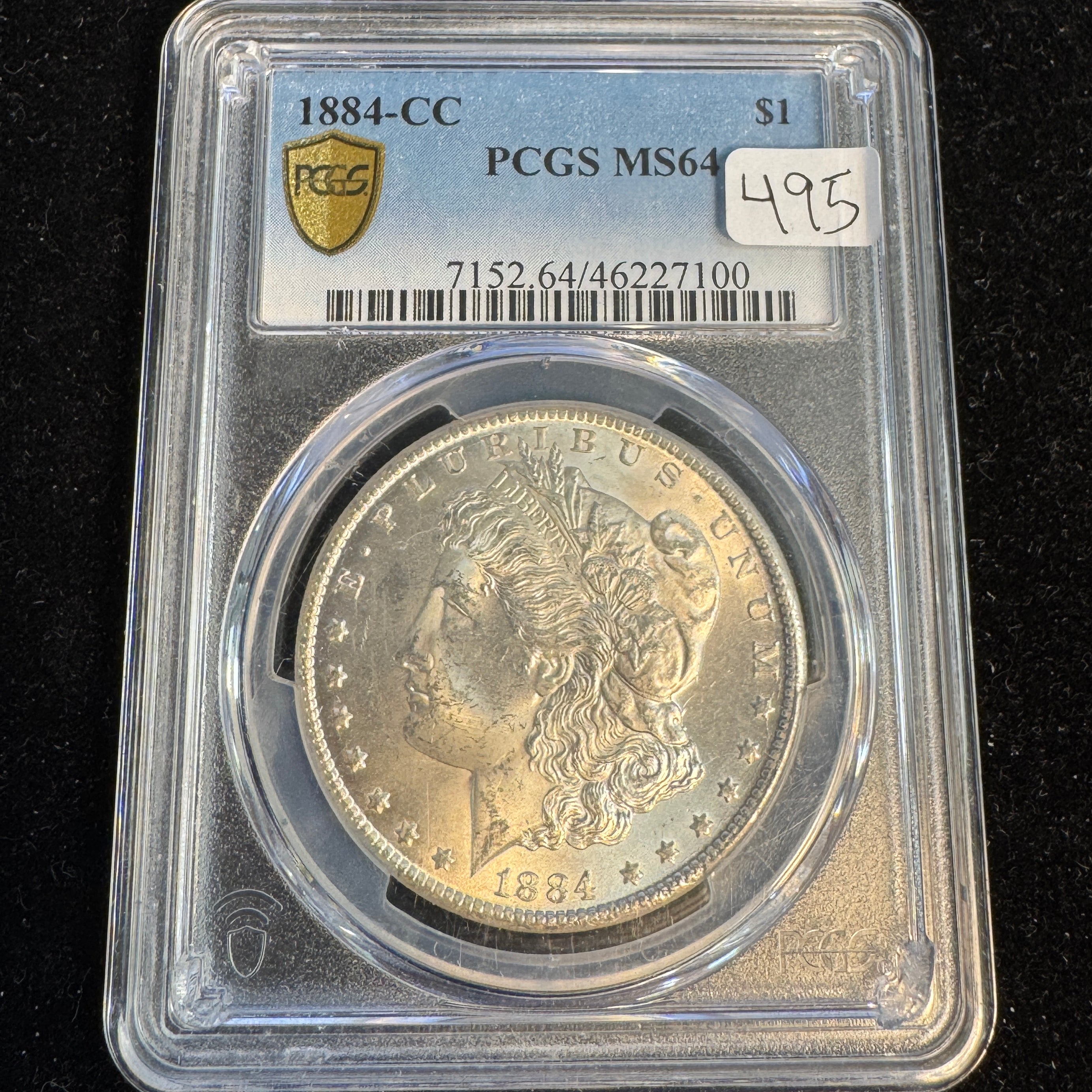 1884-CC Morgan Silver Dollar, PCGS MS-64