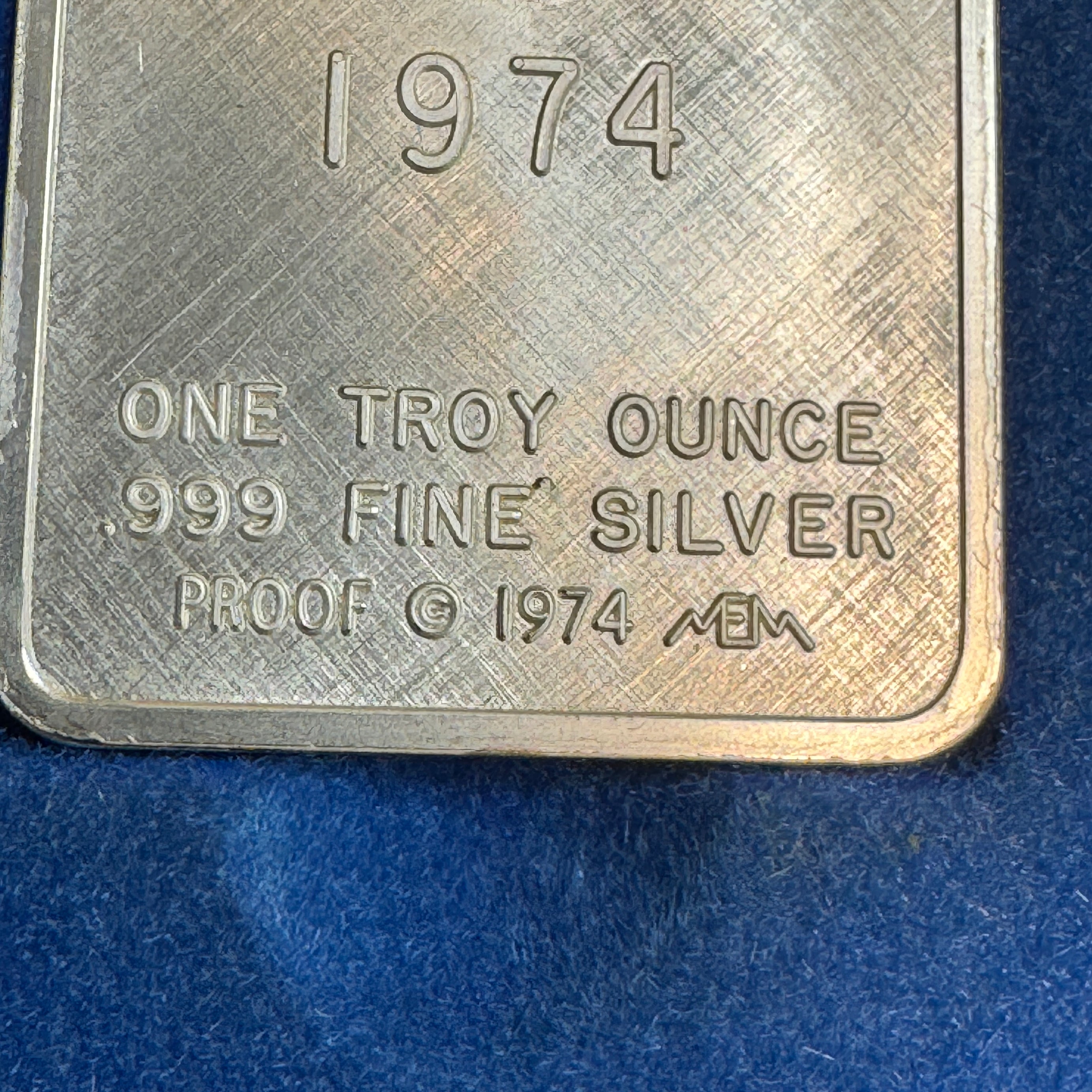 1974 Mt Everest Mint 1oz 999 Silver Mother’s Day bar