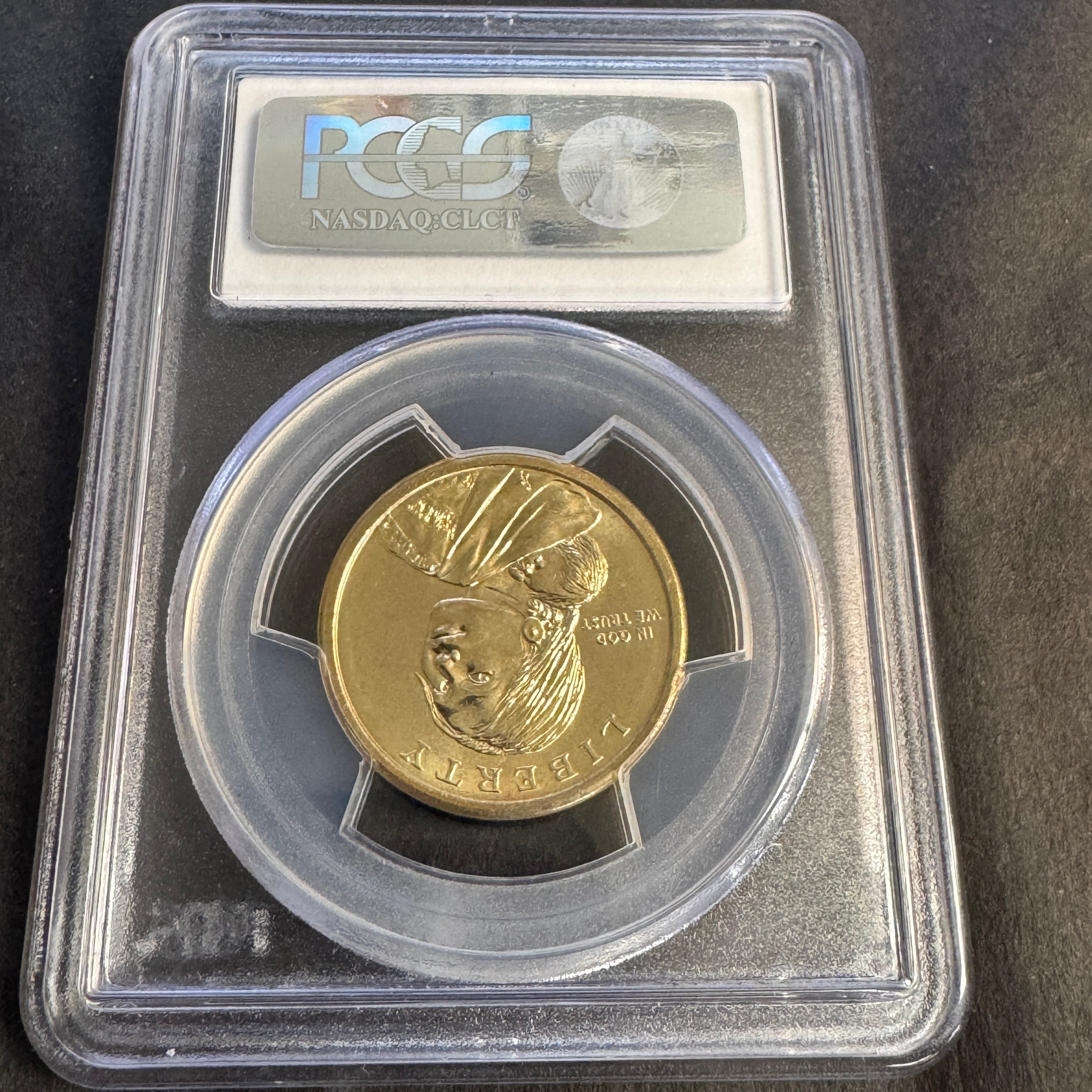 (2009) Native American Dollar $1, Missing Edge Lettering Mint Error, PCGS MS-66