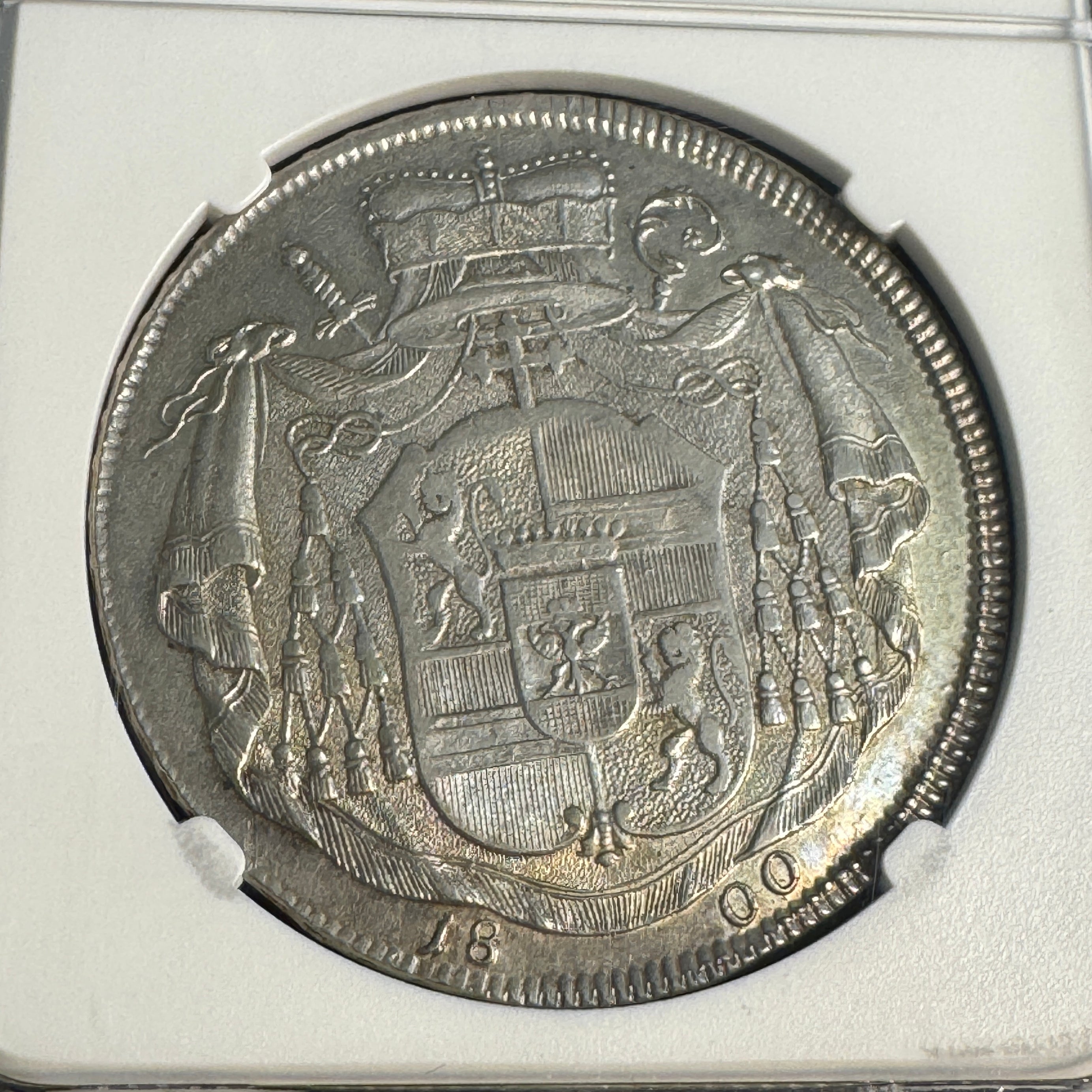 1800 M Salzburg Austria Taler, Archbishop H. Von Colloredo, Dav-1265, NGC AU-50