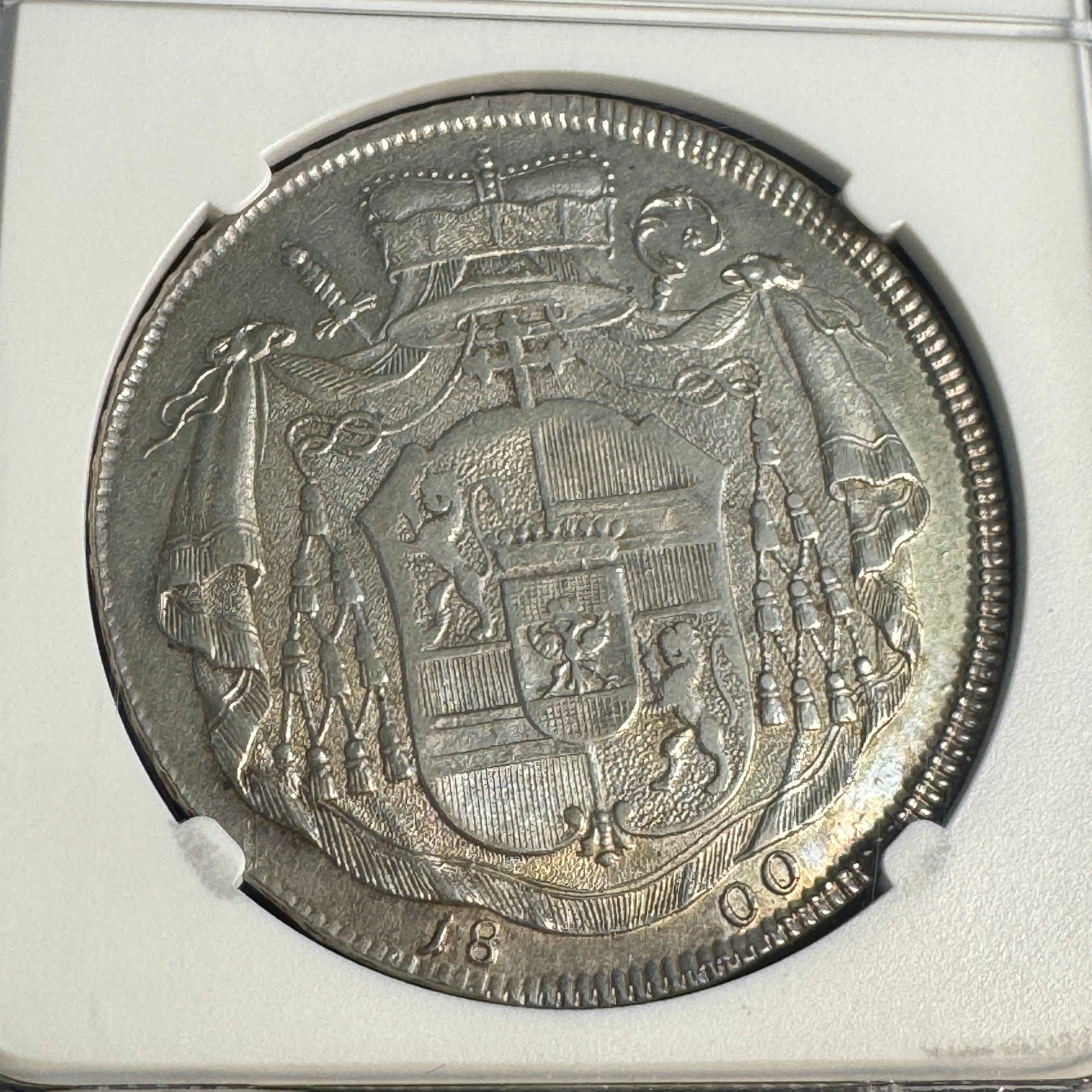1800 M Salzburg Austria Taler, Archbishop H. Von Colloredo, Dav-1265, NGC AU-50