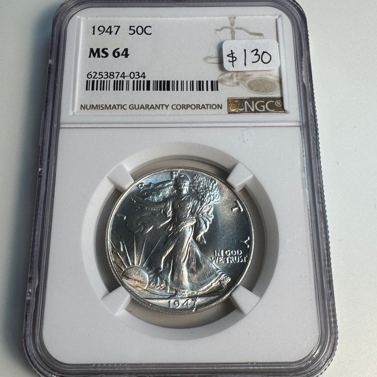 1947 Walking Liberty Half Dollar, NGC MS-64