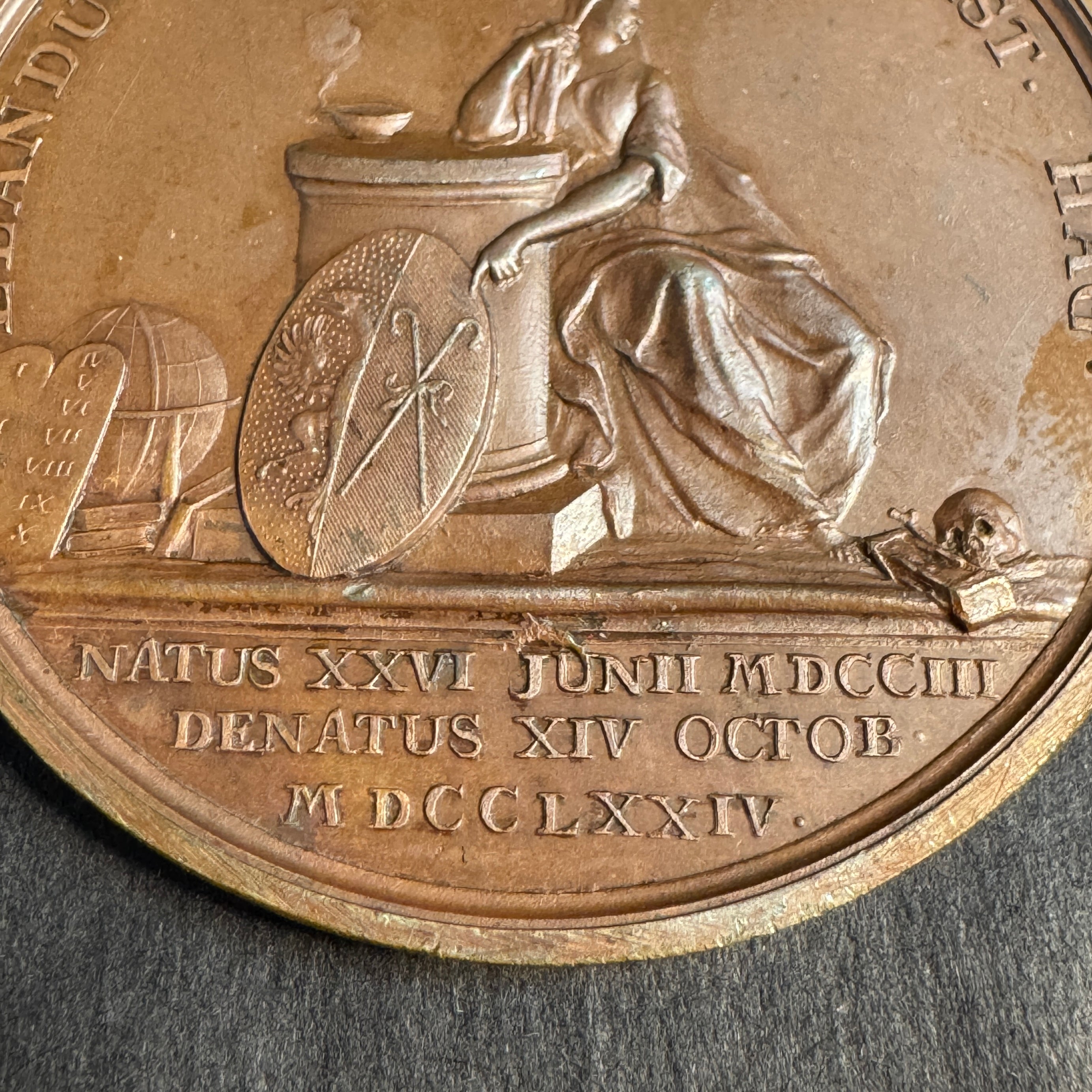 1774 United Netherlands 55mm AE Medal, Death Year of Elandus van Staveren b.1703 (Reformed Theologian at The Hague)