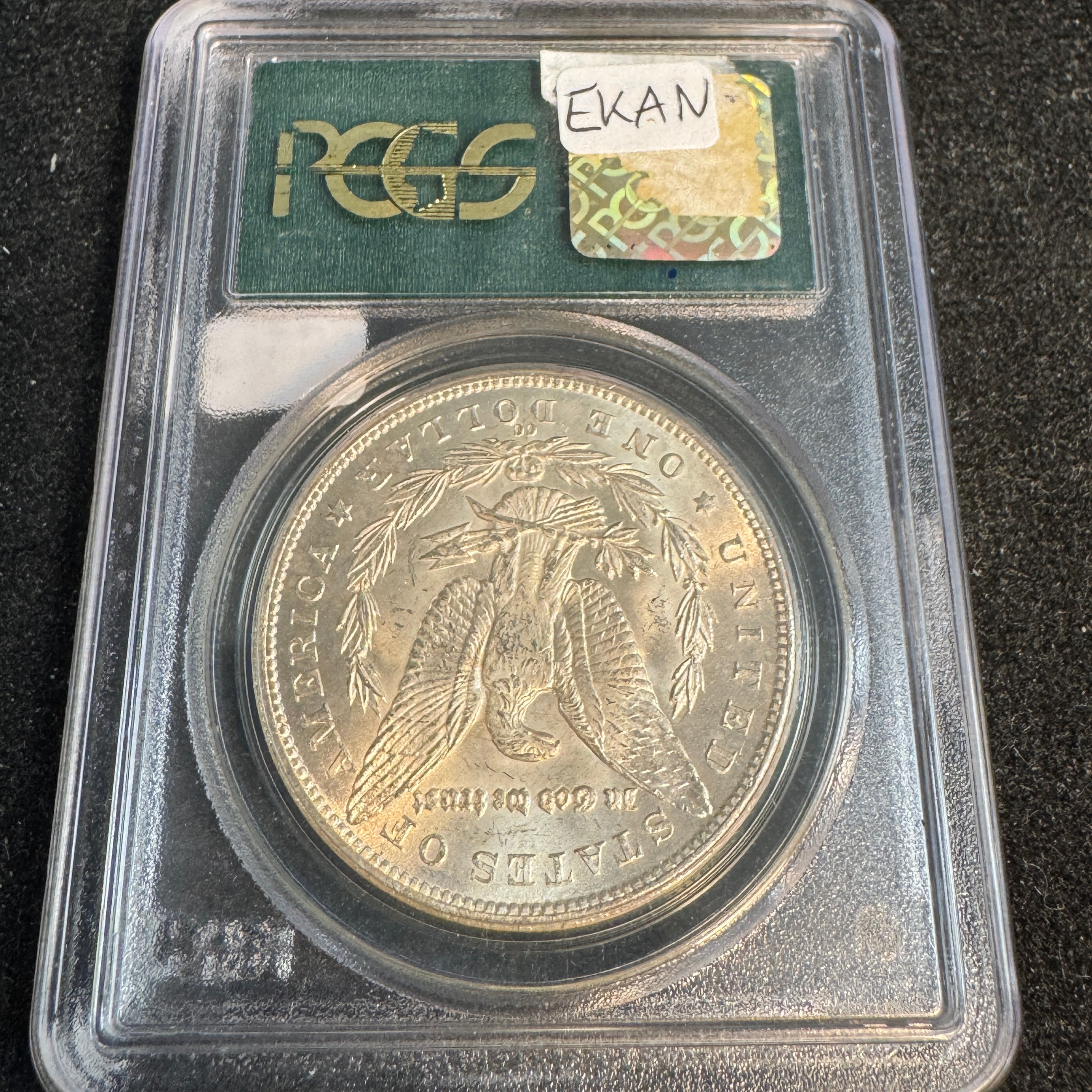 1880-CC Morgan Silver Dollar, OGH PCGS MS-65