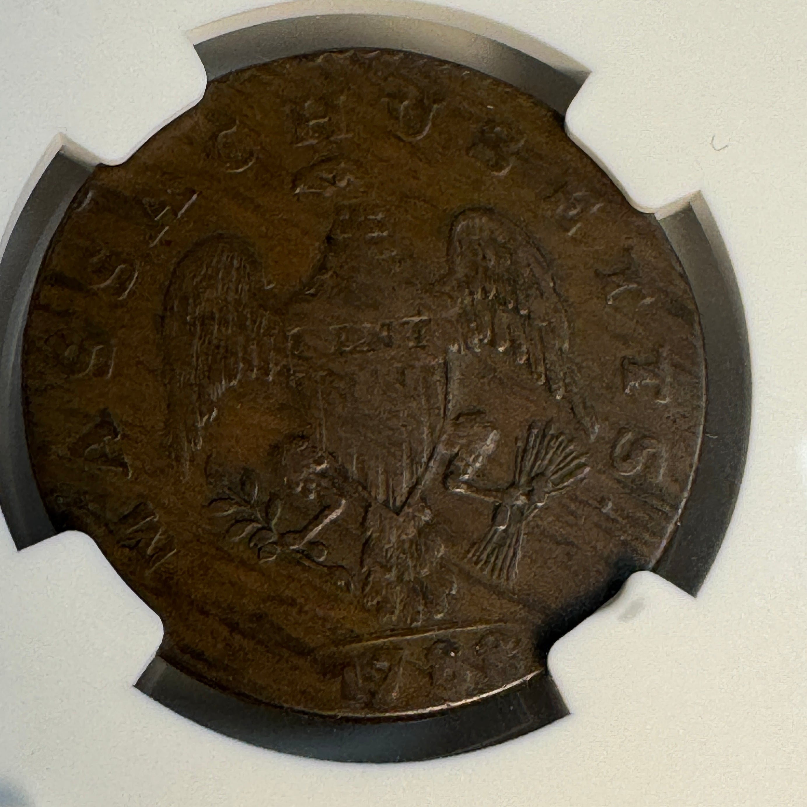 1788 Massachusetts Commonwealth One Cent, Period after Date, NGC VF-30 BN