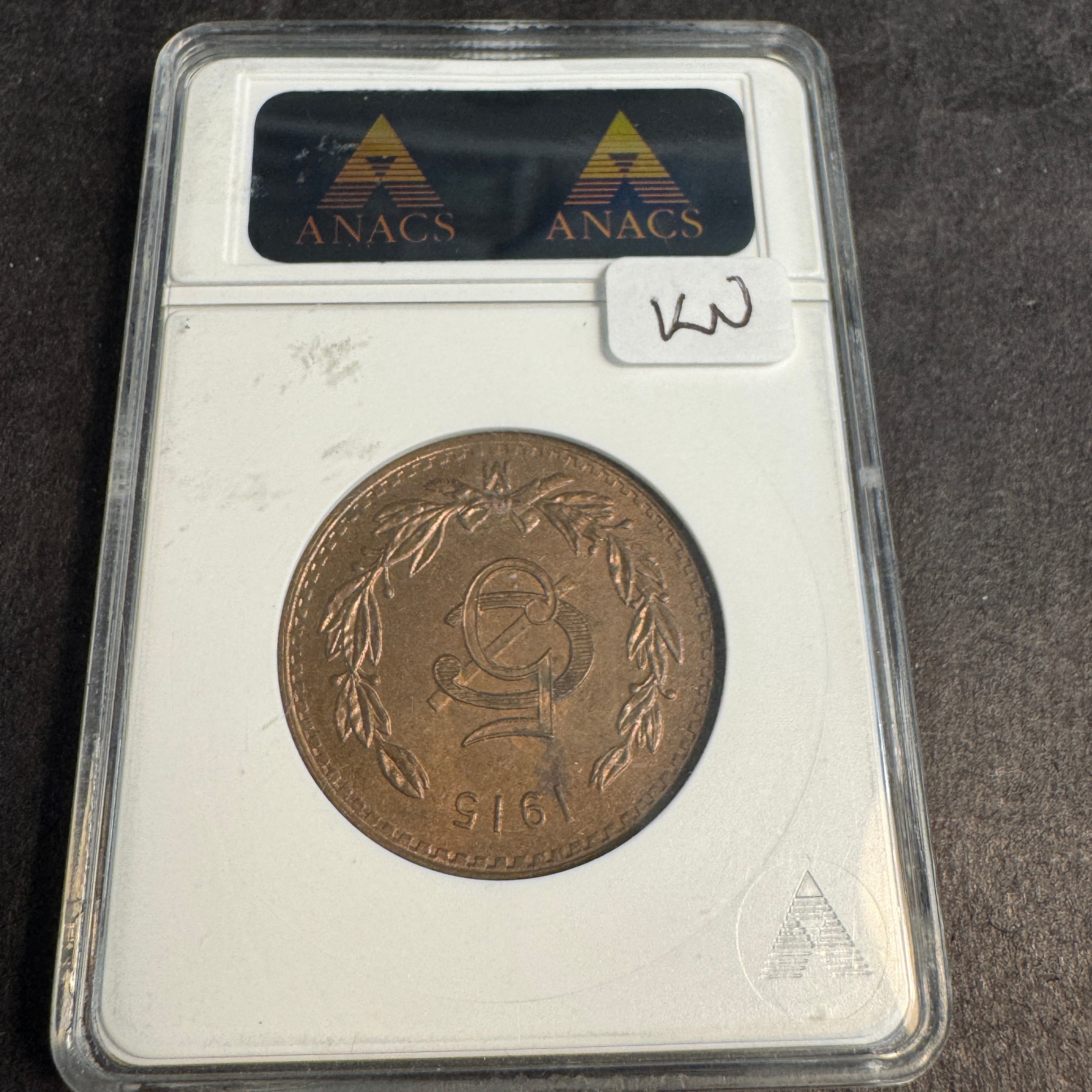 1915-Mo Mexico 5 Centavos, Soapbox ANACS MS-62 RB 🇲🇽