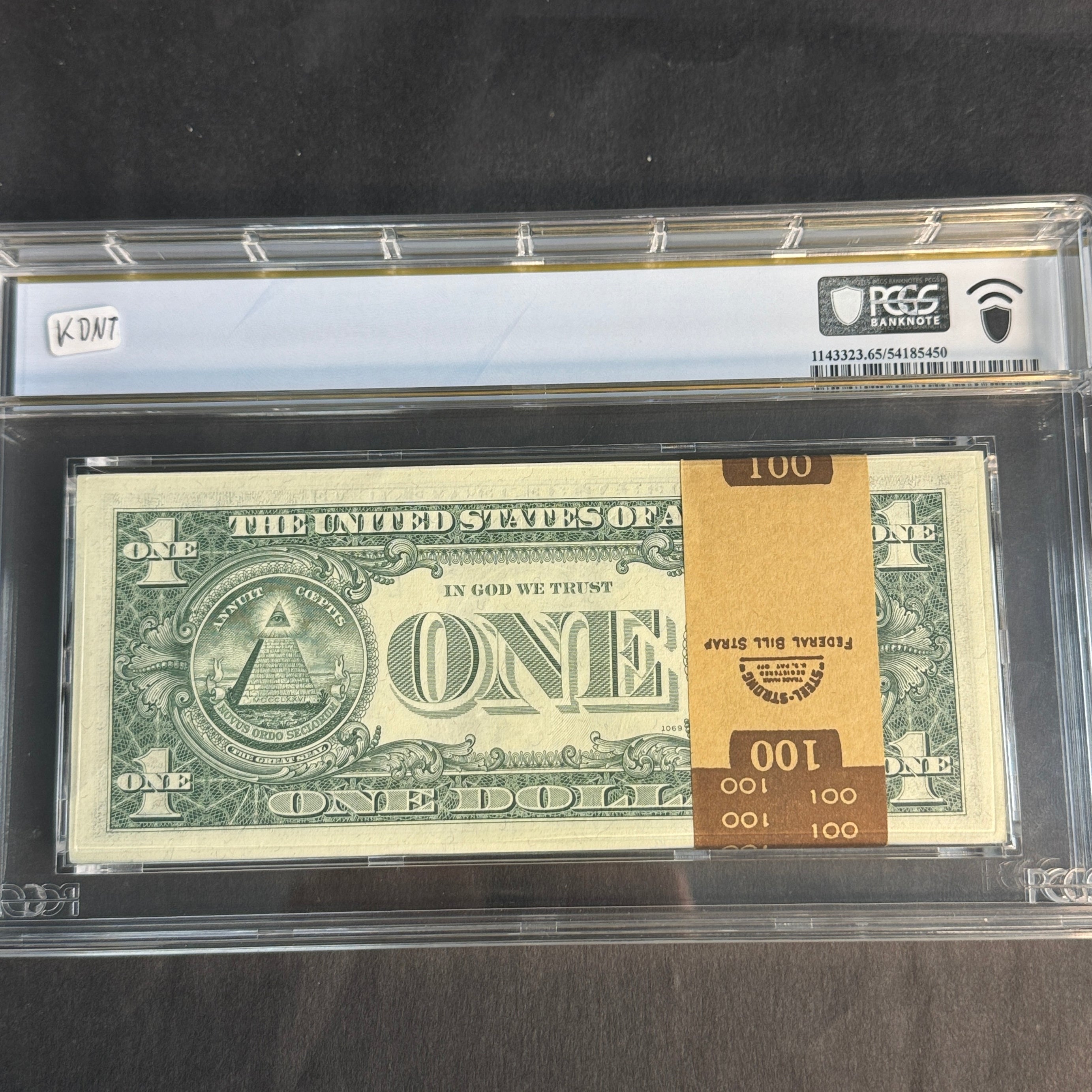 (100) Full Pack 1963 B $1 Federal Reserve Notes San Francisco, J. BARR Signature, 1969 Bank Strap, Fr. 1902-L, PCGS Gem Unc 65 PPQ