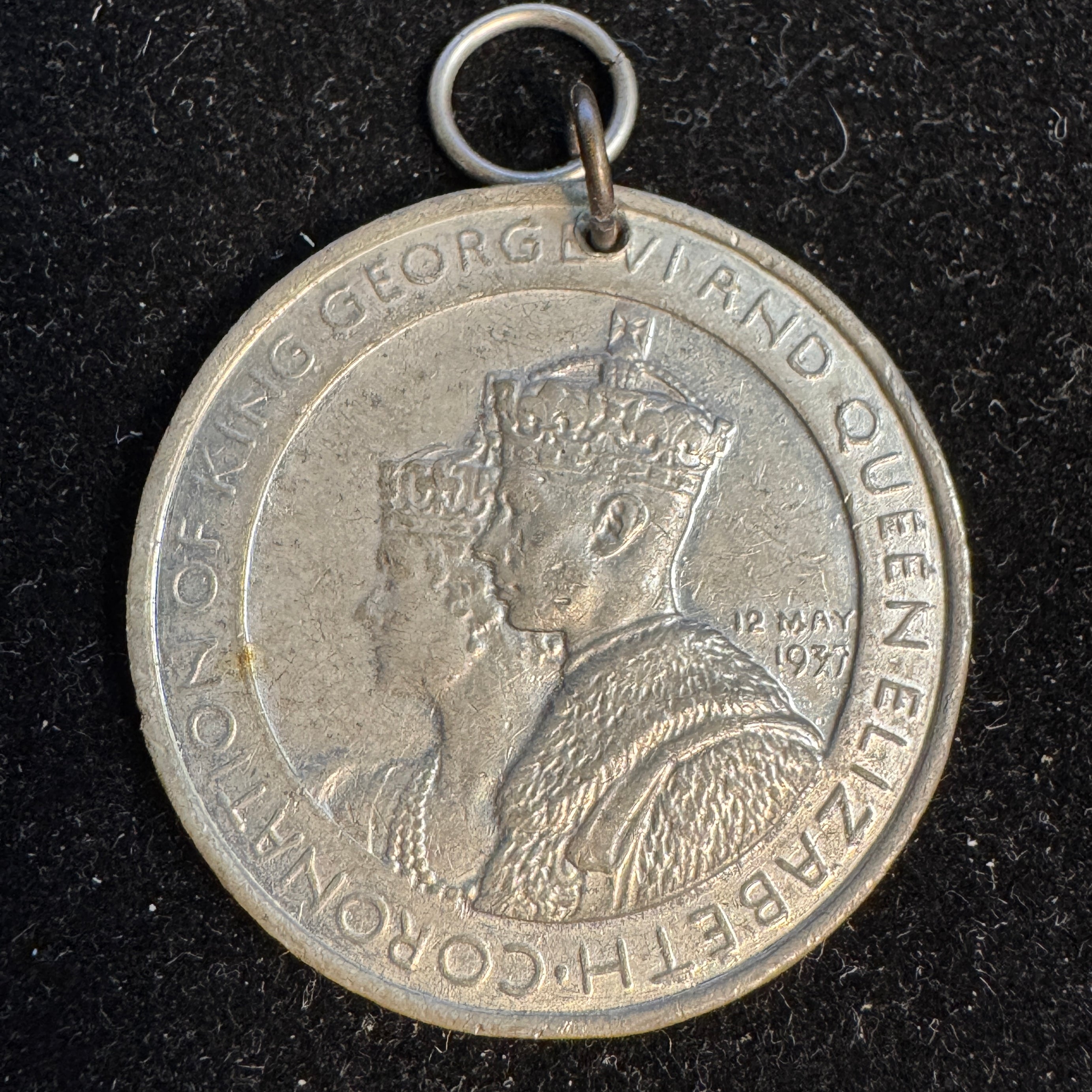 1937 King George VI & Queen Elizabeth Coronation Medal, 39.5mm White Metal