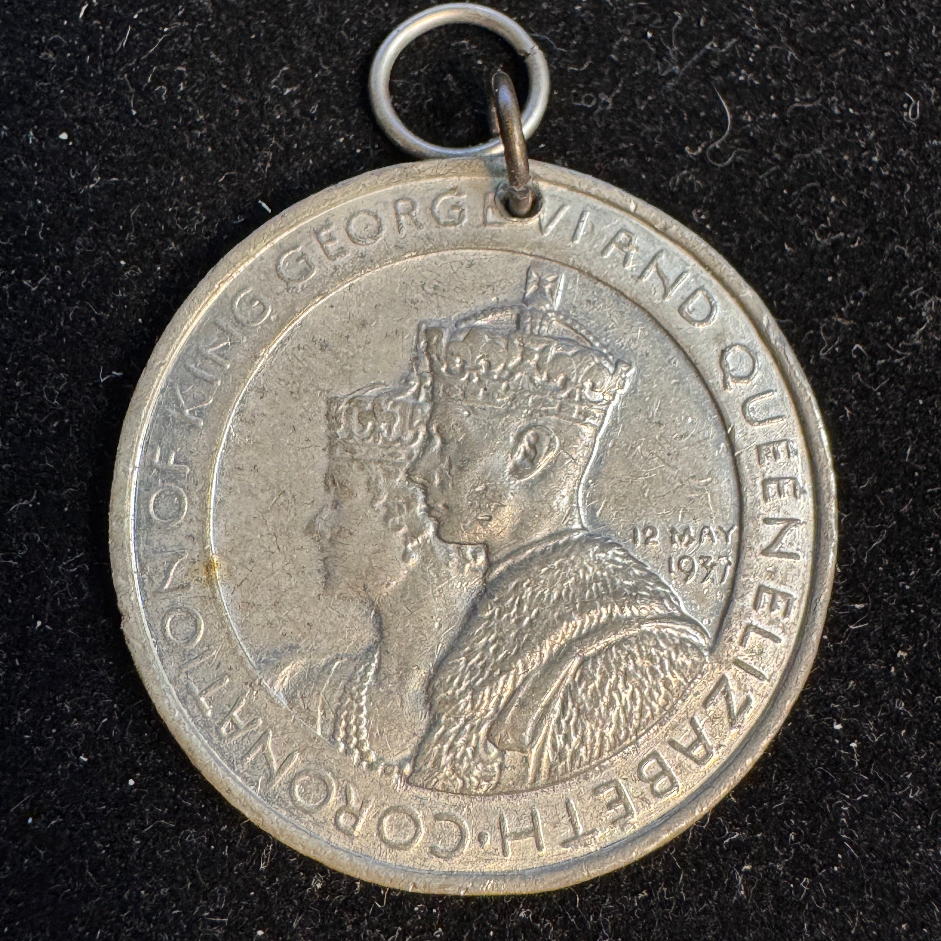 1937 King George VI & Queen Elizabeth Coronation Medal, 39.5mm White Metal