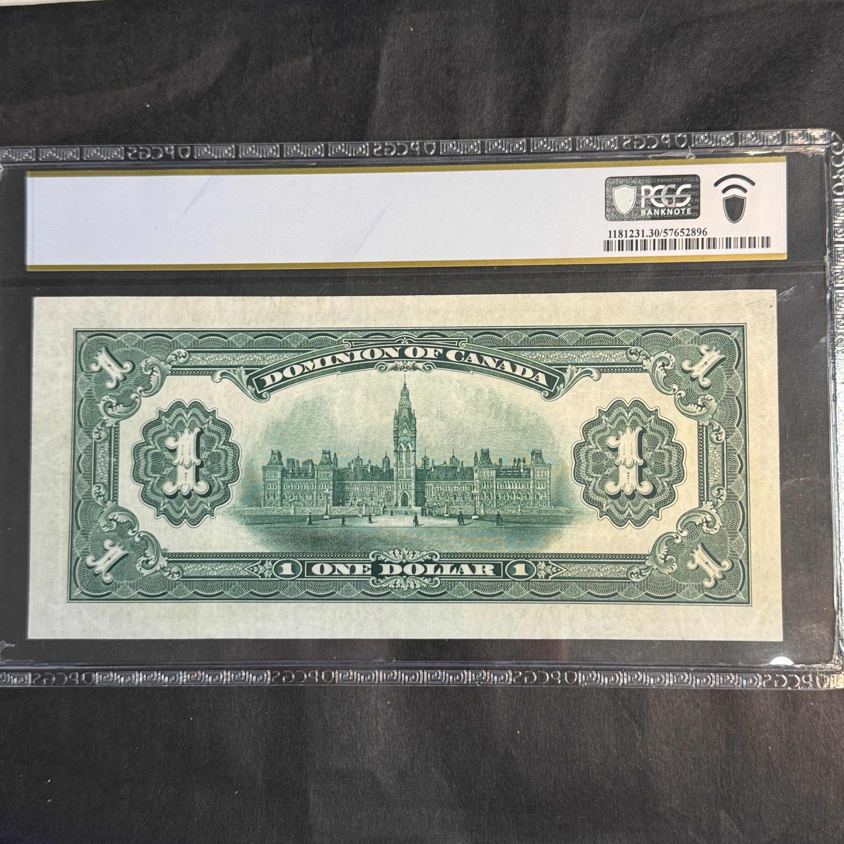 1917 Dominion of Canada Dollar, Low Serial Plate A12/1, P#32a Boville & Hand Countersigned, PCGS Very Fine 30