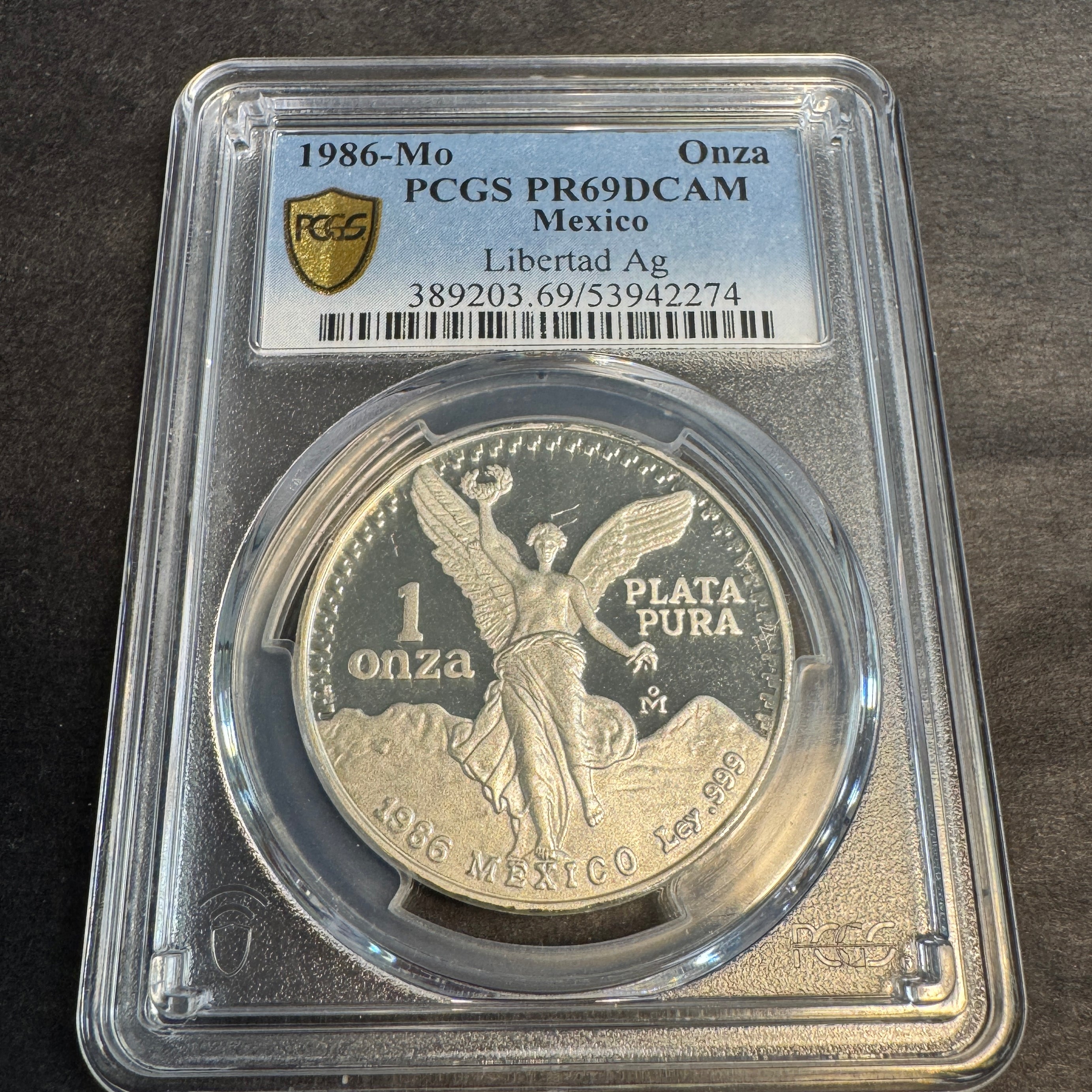 1986-Mo Mexico Libertad 1 Onza Proof, PCGS PR-69 DCAM 🇲🇽