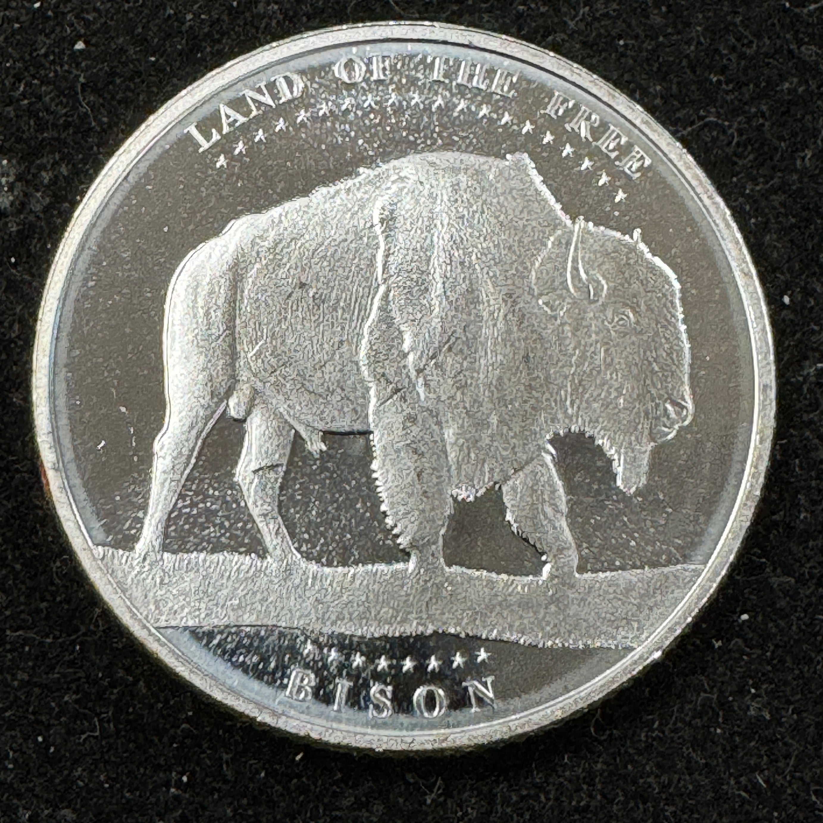 2023 Bank of Malta 1 oz .9999 Silver Coin, 5 Euro Bison “Land of the Free”