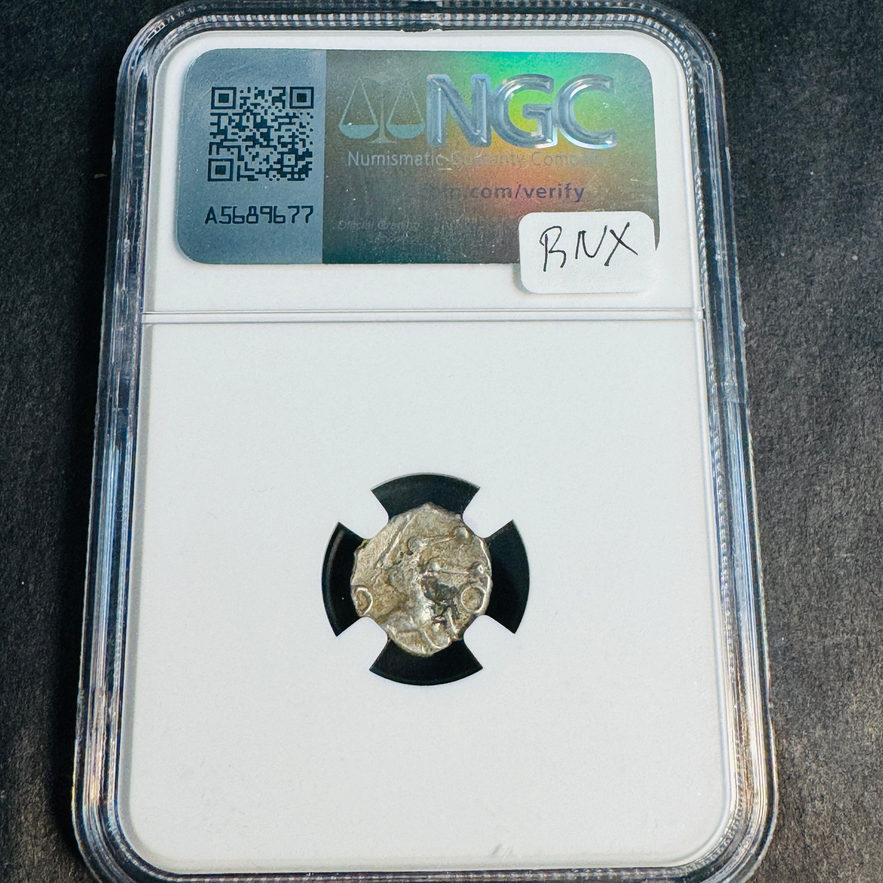 GAUL, Aedui Tribe c.100-50 BC AR Quinarius, Roma / Horse, NGC Ancients