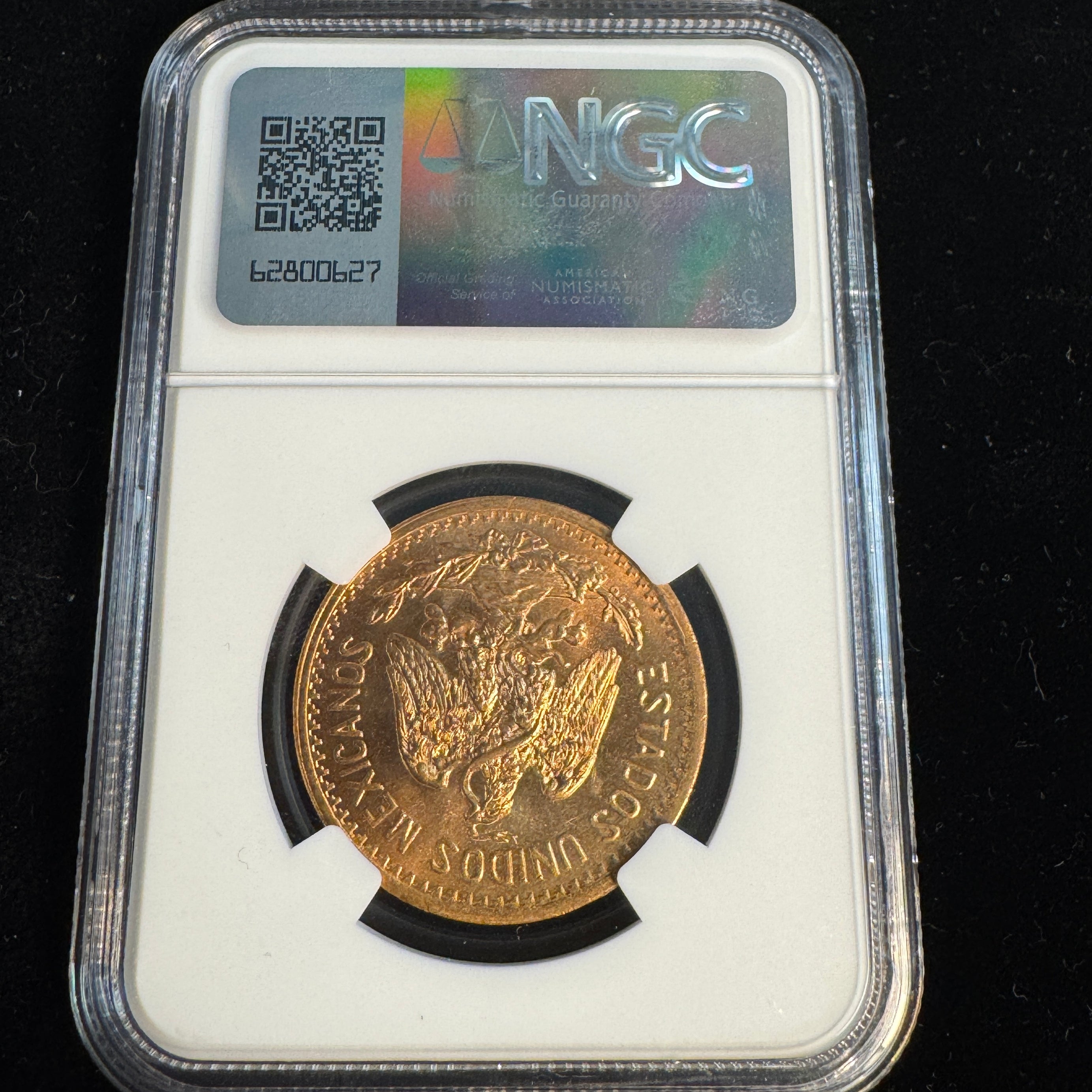 1935-Mo Mexico 10 Centavos Bronze, NGC MS-66 RD 🇲🇽