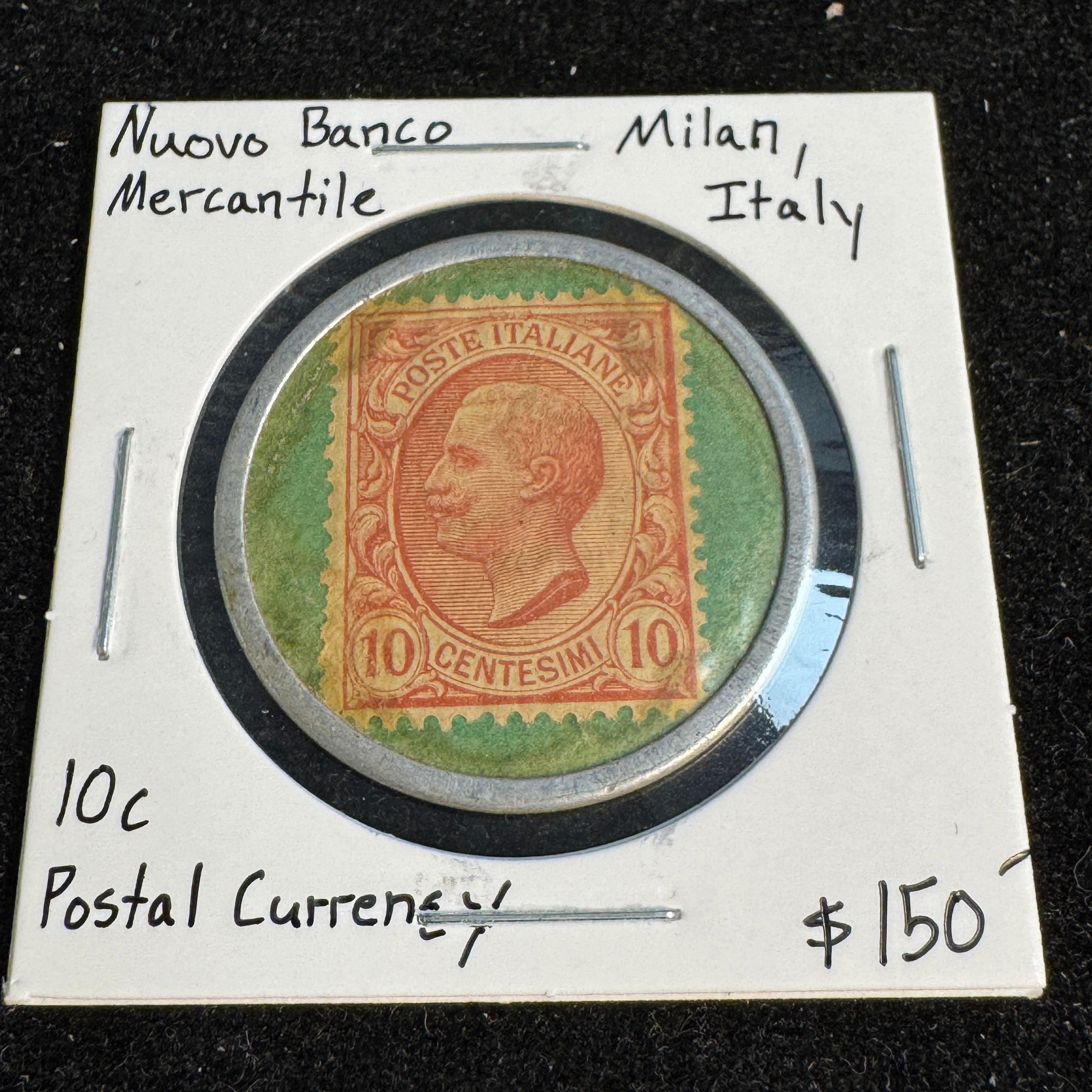 Rare ‘Nuovo Banco Mercantile’ Milan Italy 10 Centesimi Emergency Postal Currency 🇮🇹