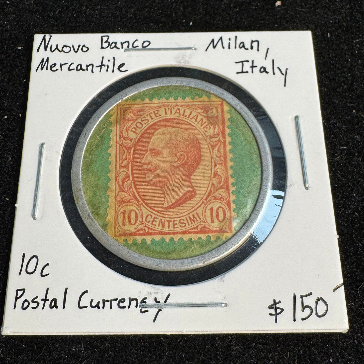 Rare ‘Nuovo Banco Mercantile’ Milan Italy 10 Centesimi Emergency Postal Currency 🇮🇹