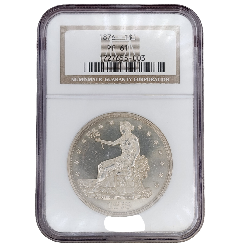 1876 $1 Proof Trade Dollar PF61 NGC 1 of 1,150 Minted