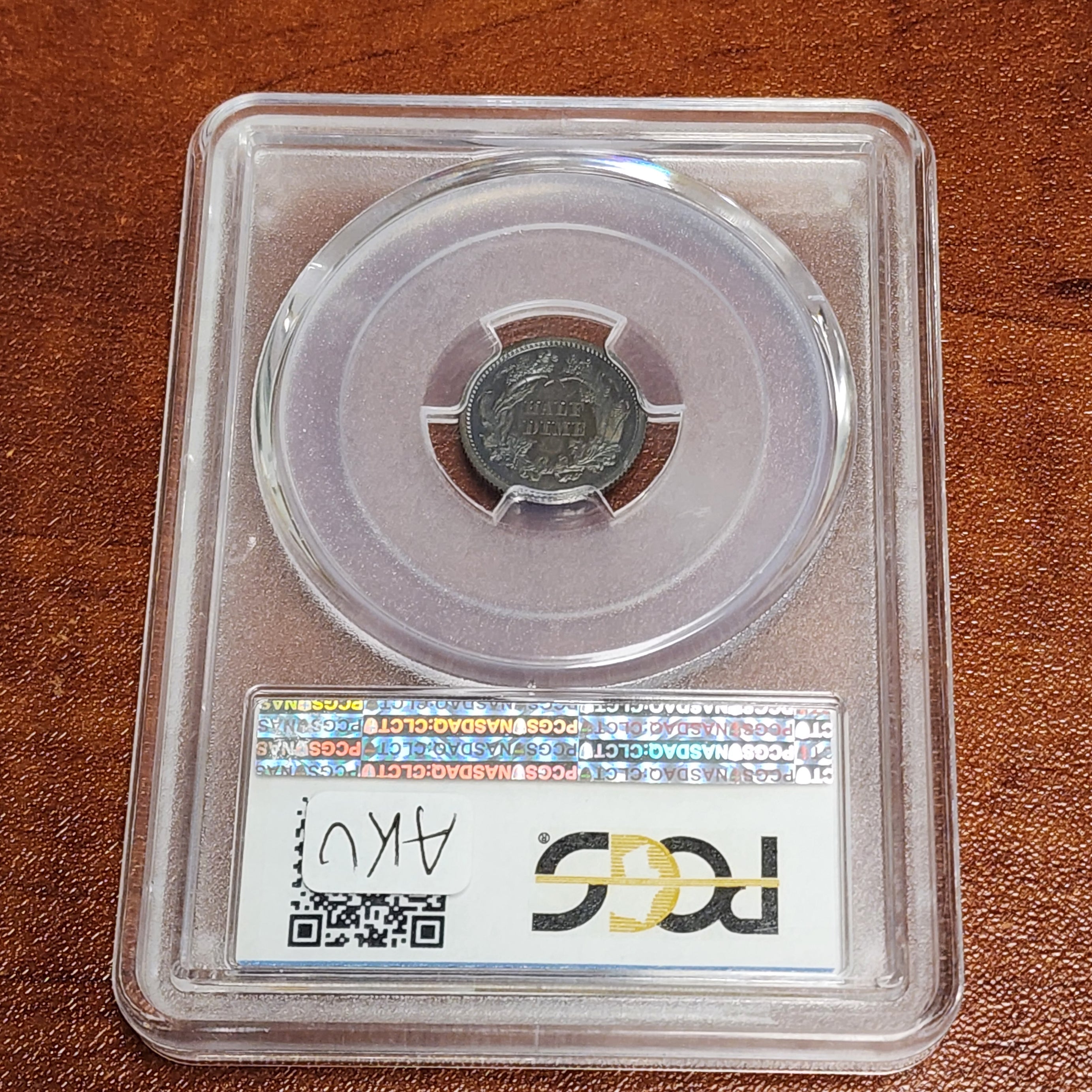 1871 H10C PR63 Toned Seated Half Dime PCGS