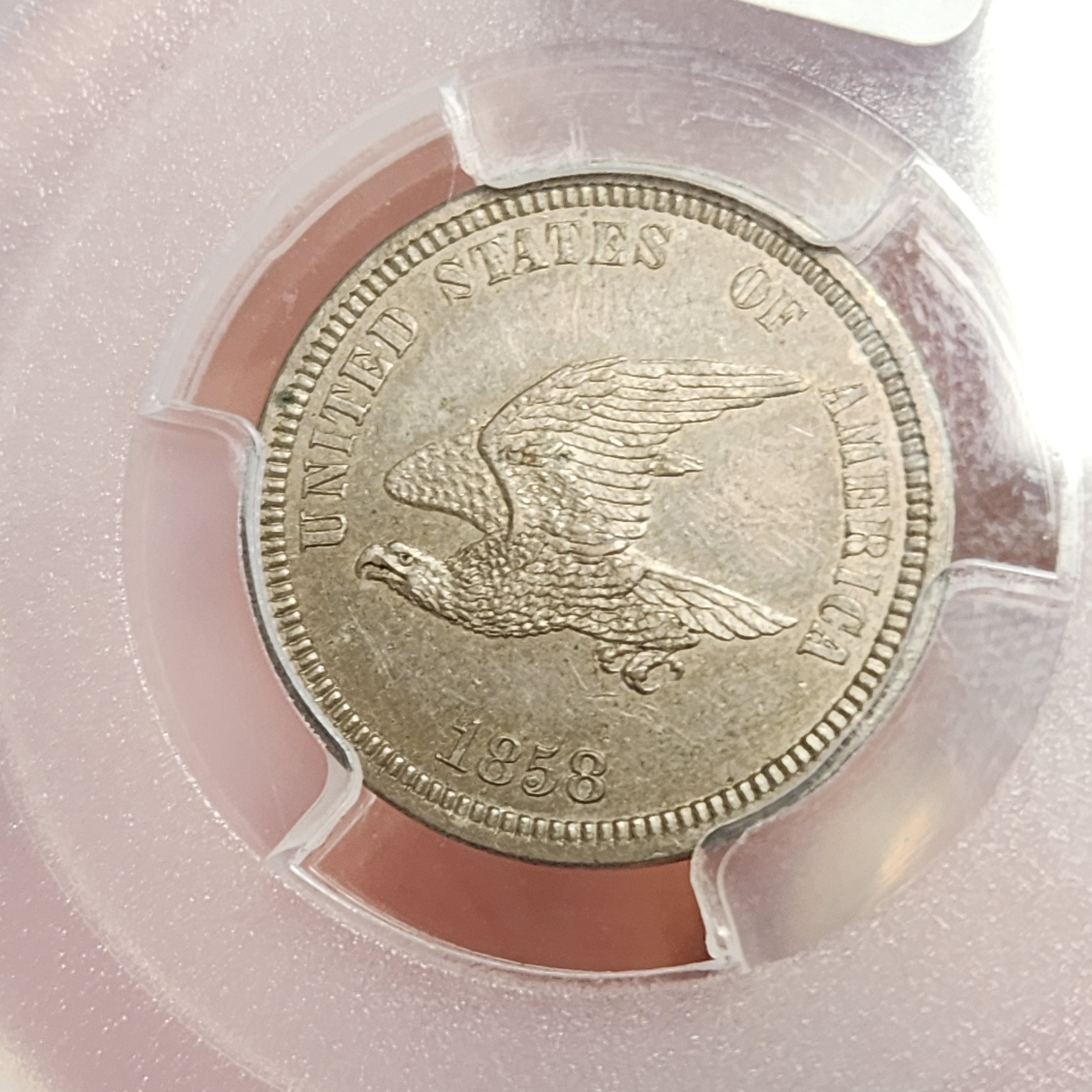 1858 1C J-202 Flying Eagle Pattern PCGS 1 Of 67 Known