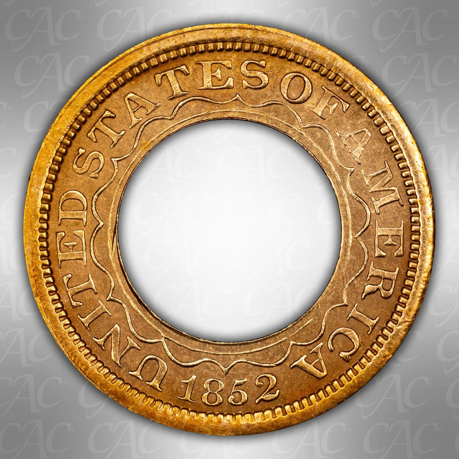 1852 G$1 J-147 Gilt PR65 CAC Pattern 1 of 3 Known, Finest Known